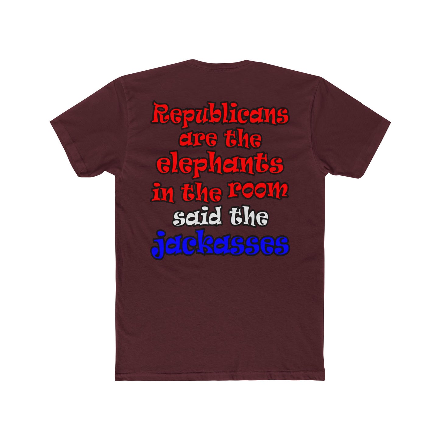 donkeys and elephants - Men's Cotton Crew Tee