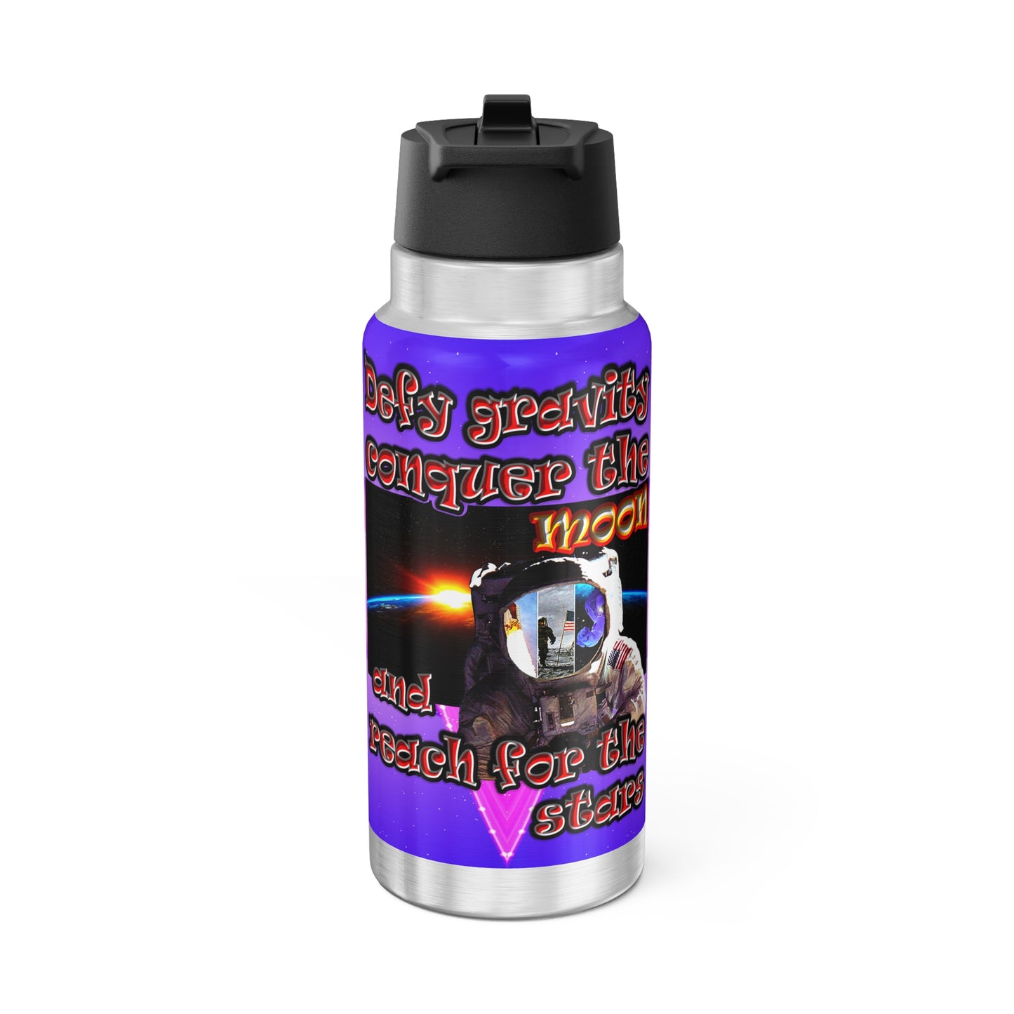 defy conquer reach - Gator Tumbler, 32oz (purple-pink wave)