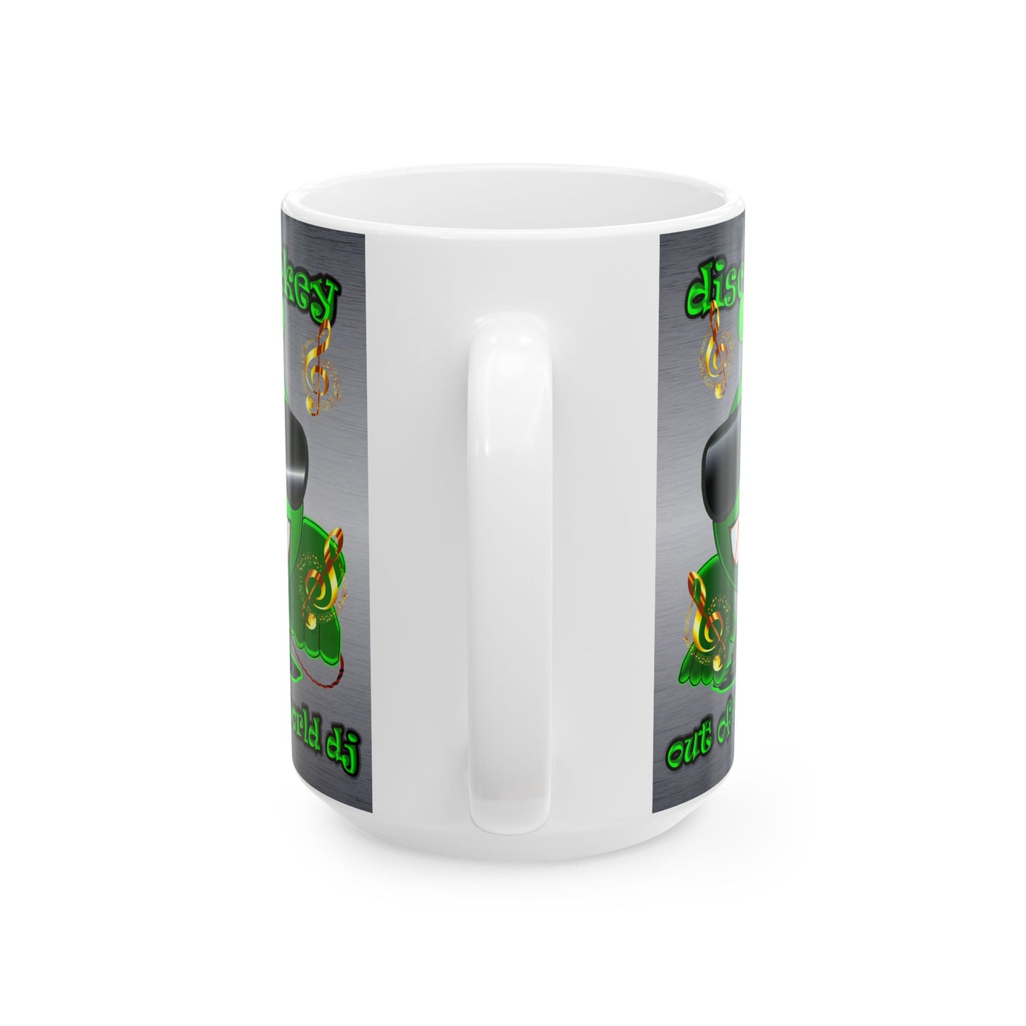 disc jockey - White Mug (brushed nickel)