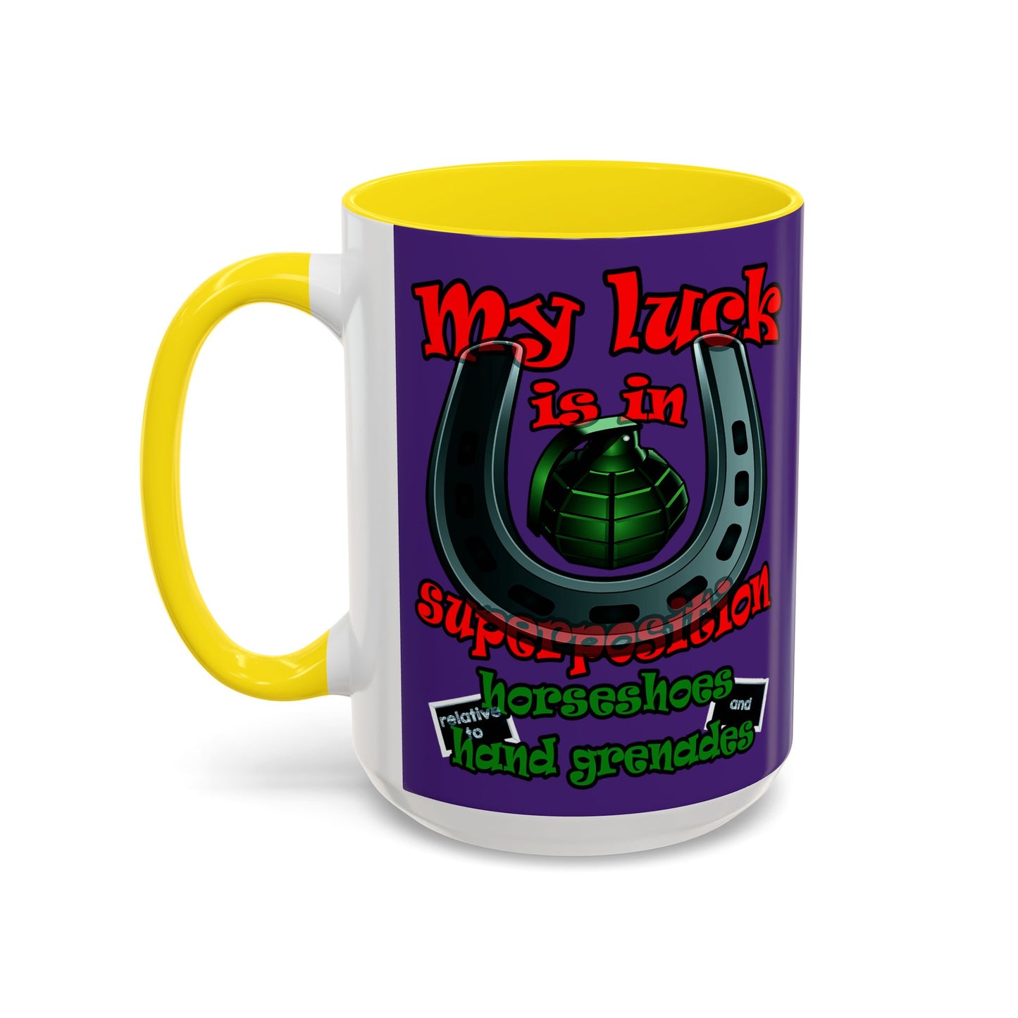 my luck - Accent Mug (purple)