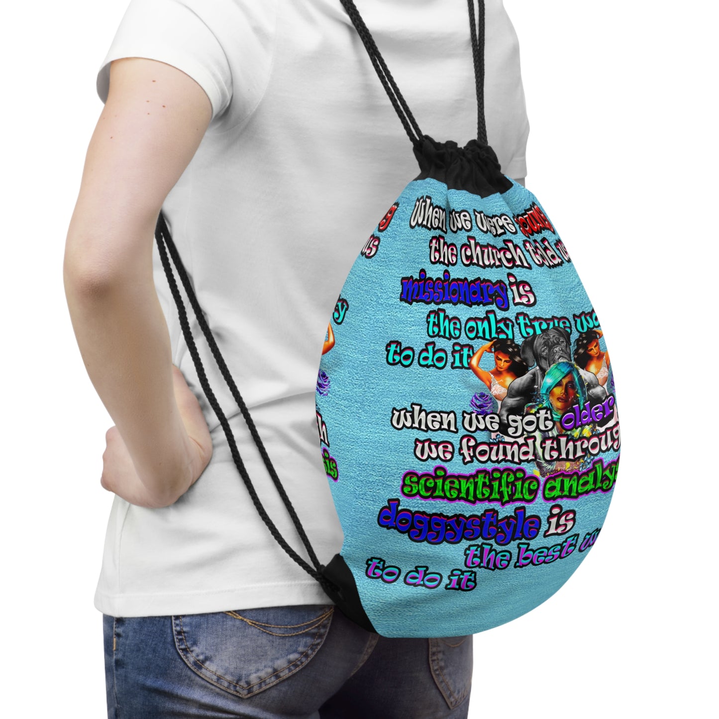doggystyle - Drawstring Bag (faded blue)