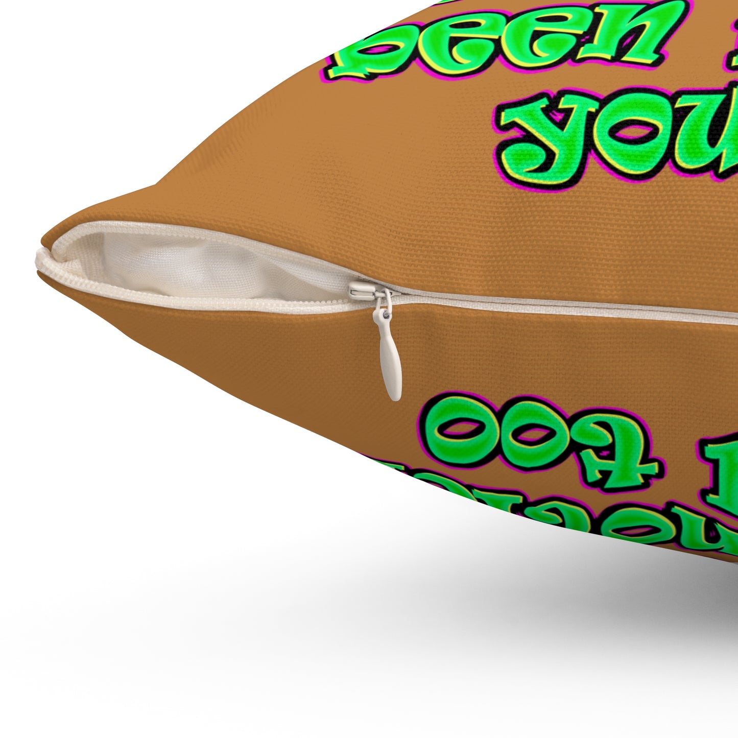 noticed you noticing - Spun Polyester Square Pillow - (light brown)