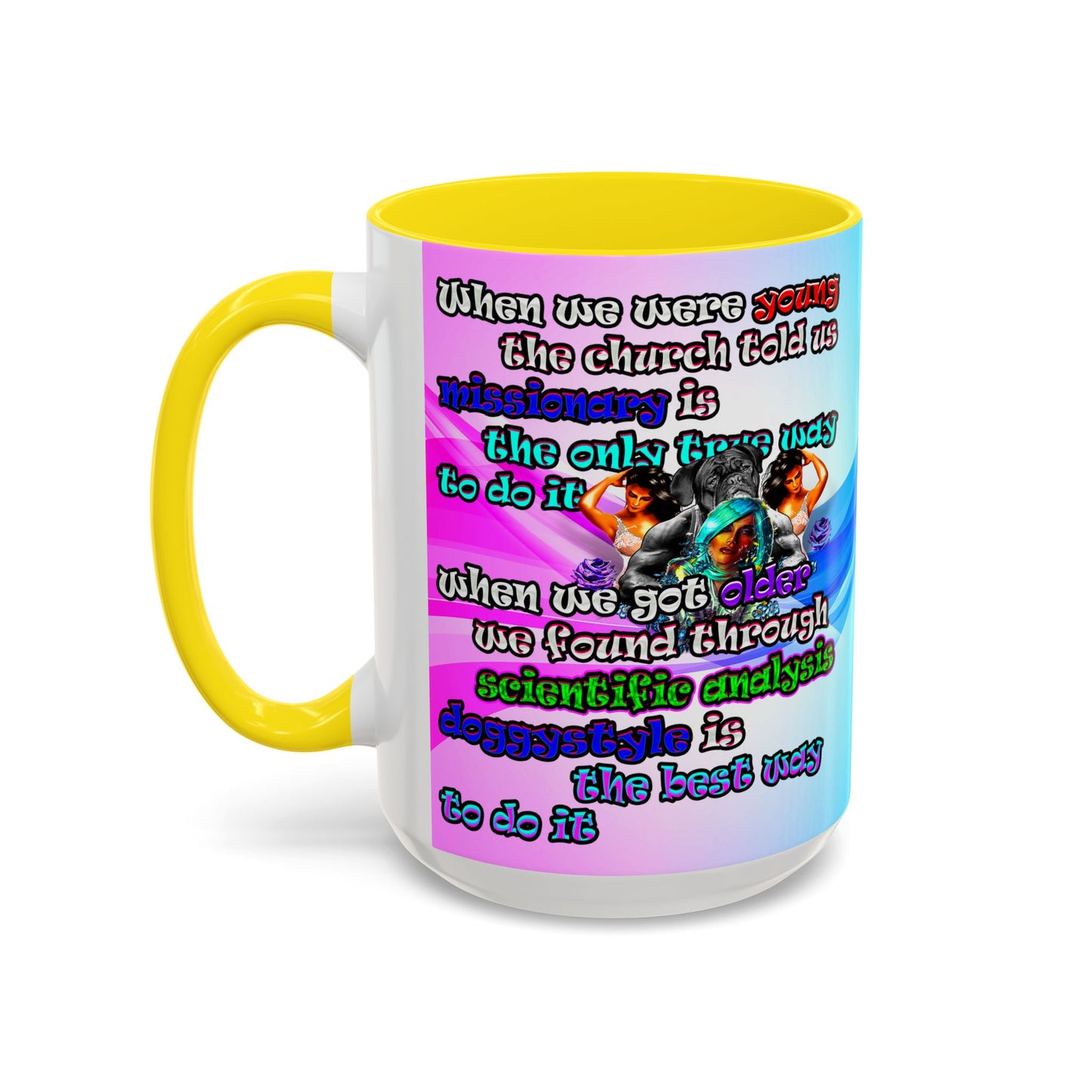 doggystyle - Accent Mug (light blue-pink wave)