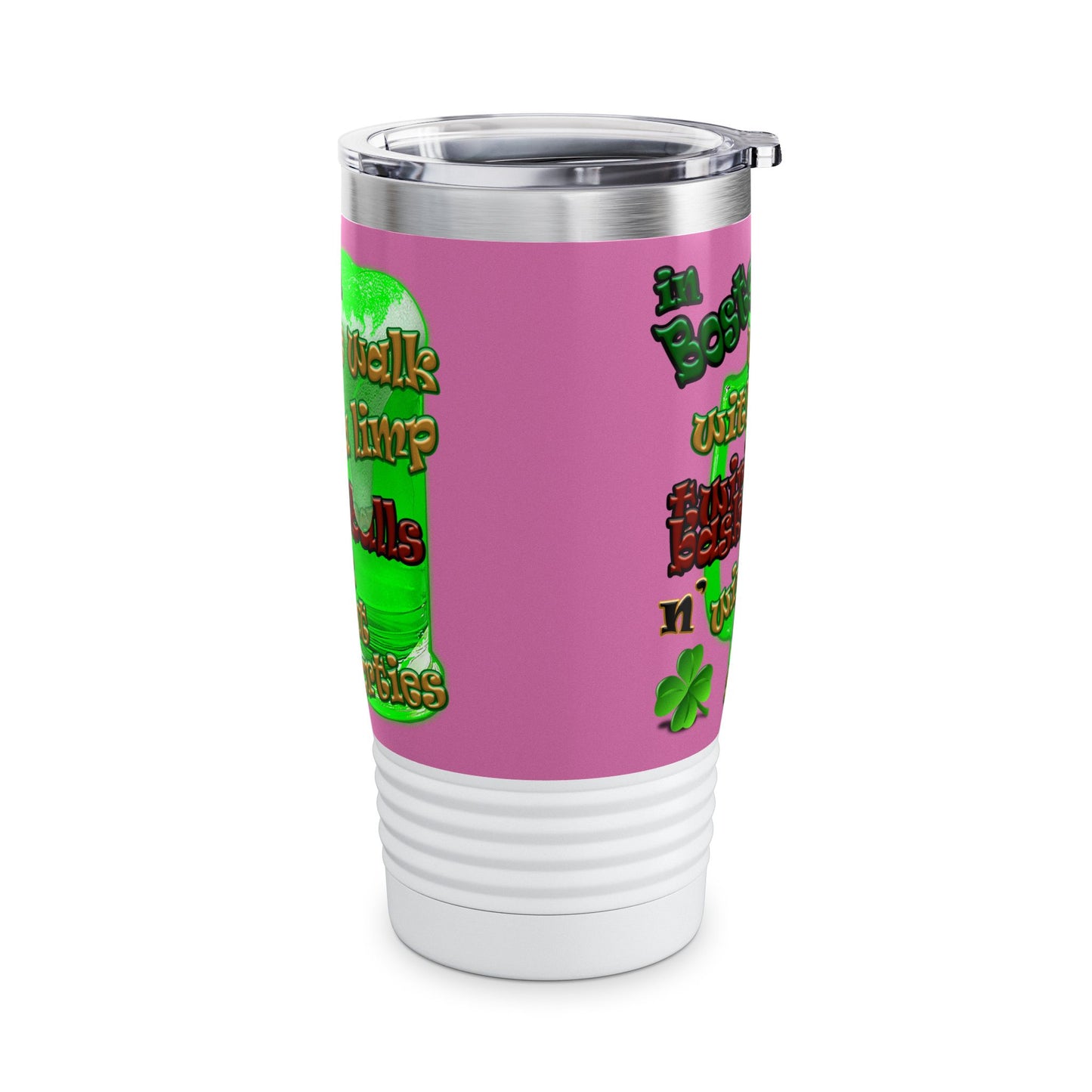 celtics logo - Ringneck Tumbler, 20oz (light pink)