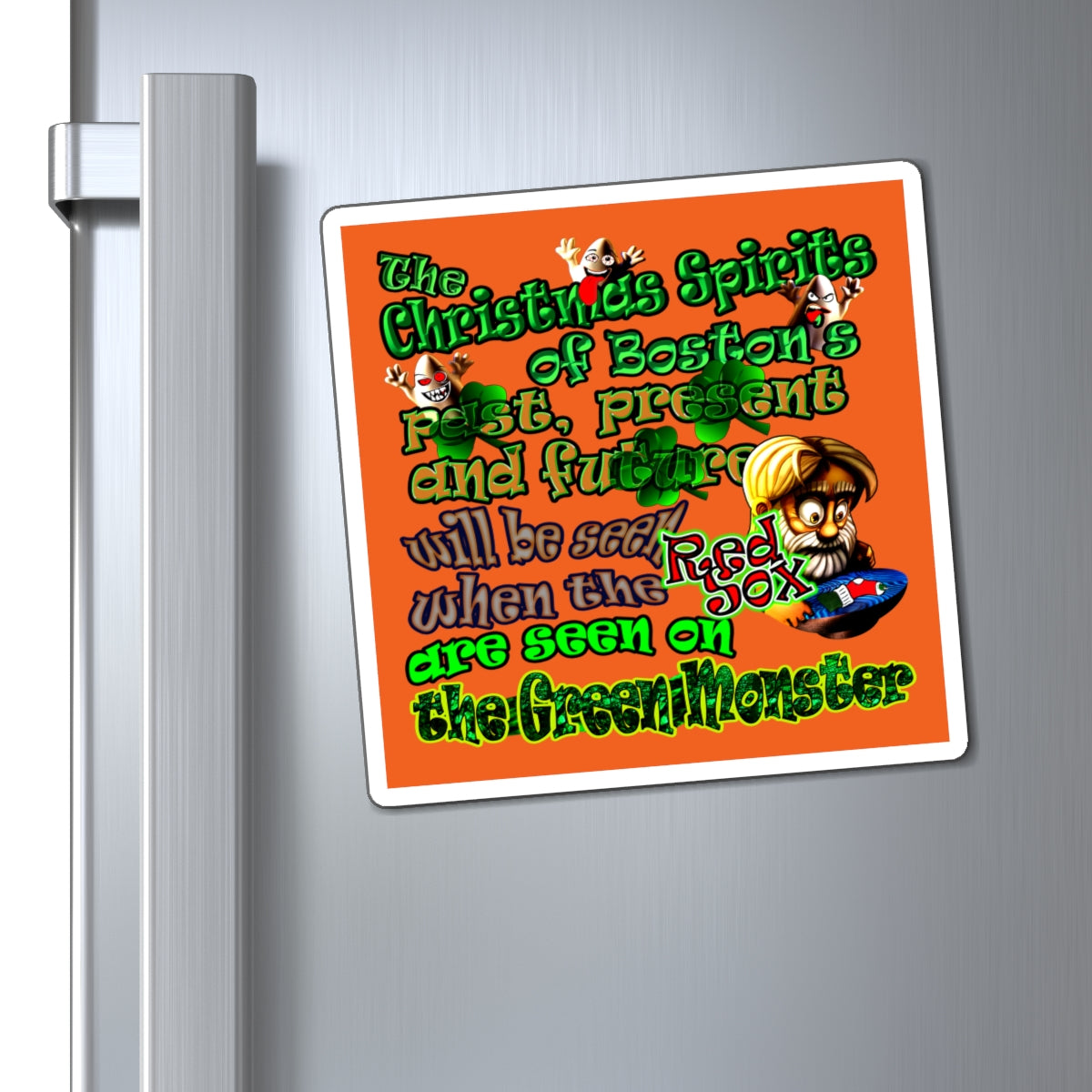 christmas spirits of boston - Magnets - (orange)