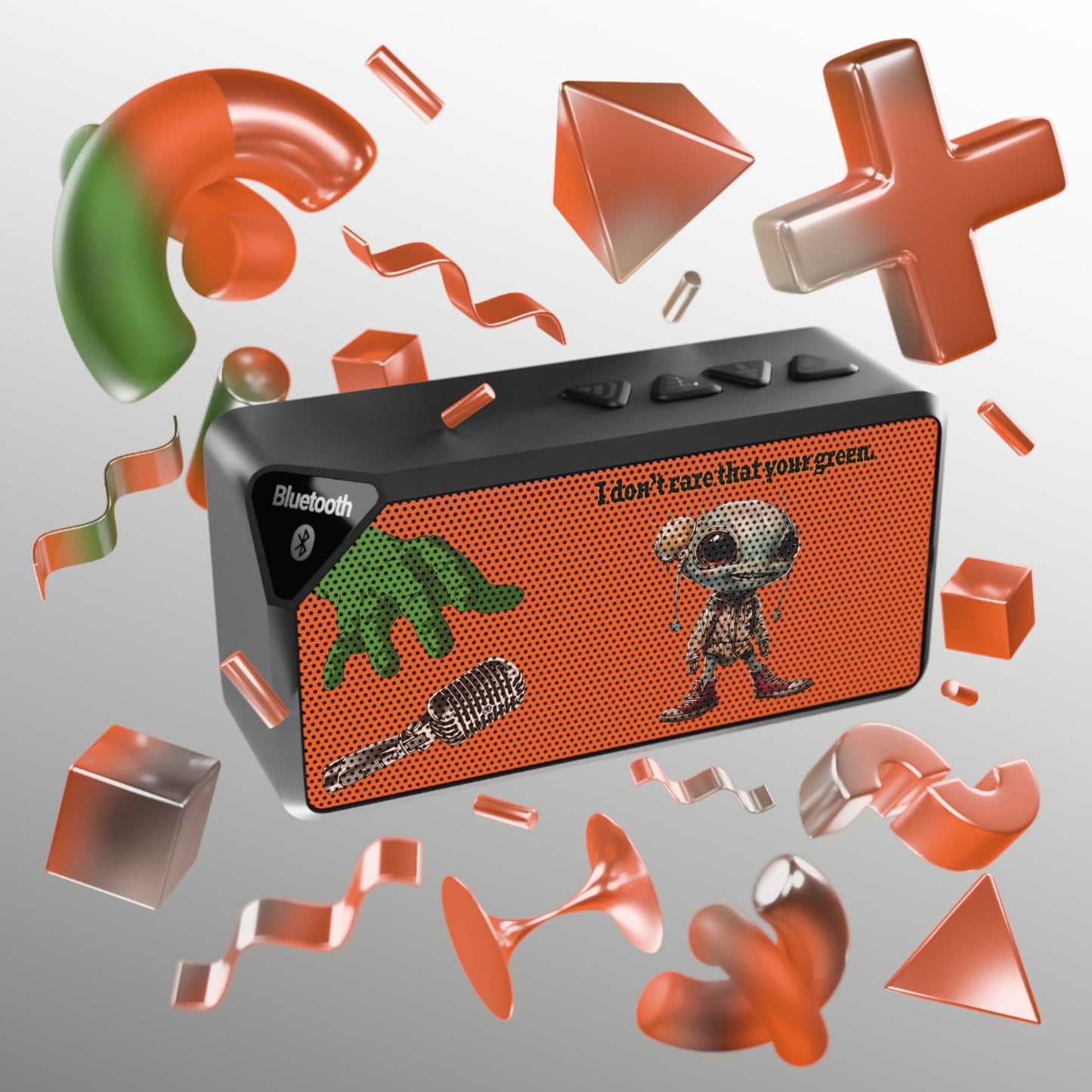 I don't care that your green - Jabba Bluetooth Speaker (orange)