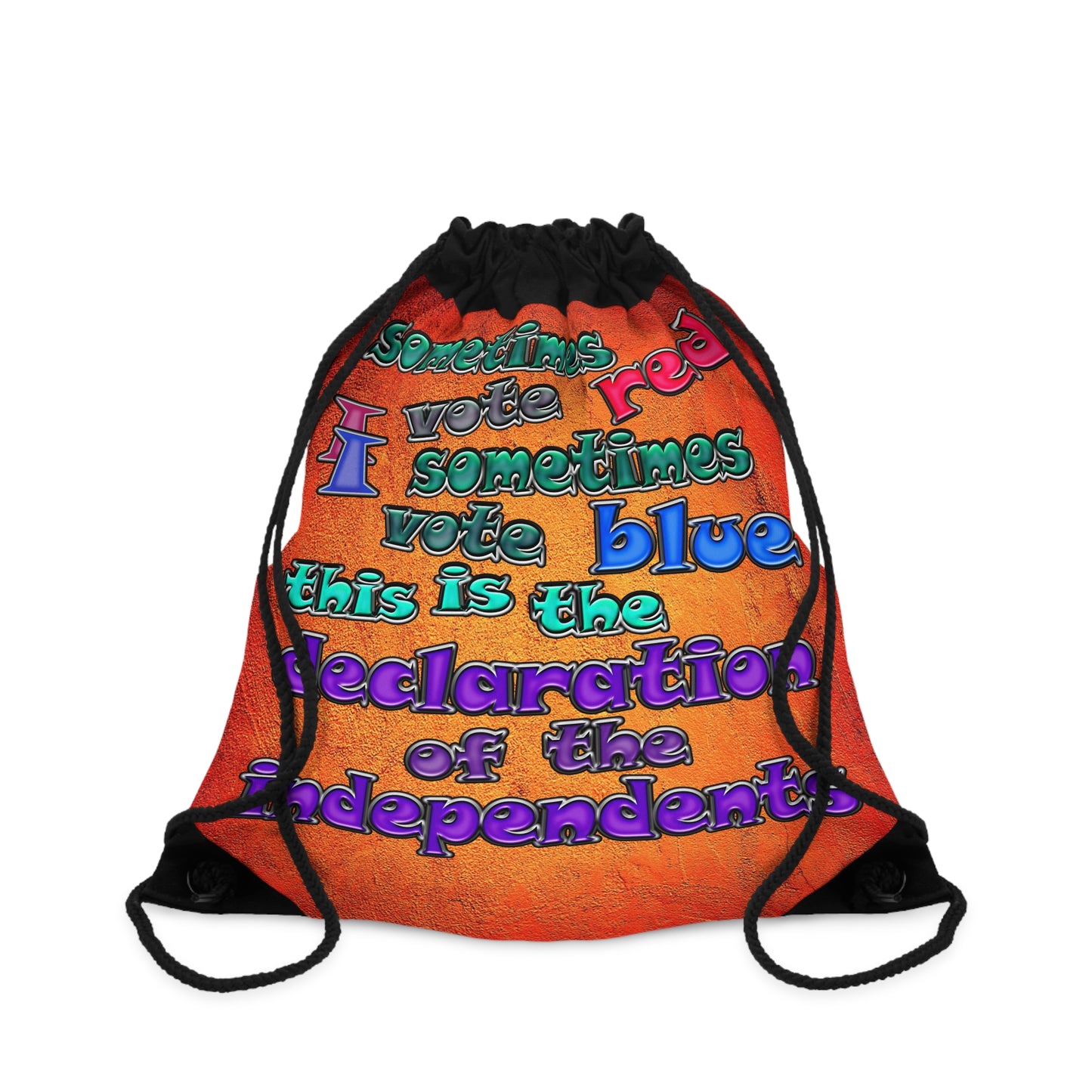 declaration of the independents - Drawstring Bag (burnt orange)