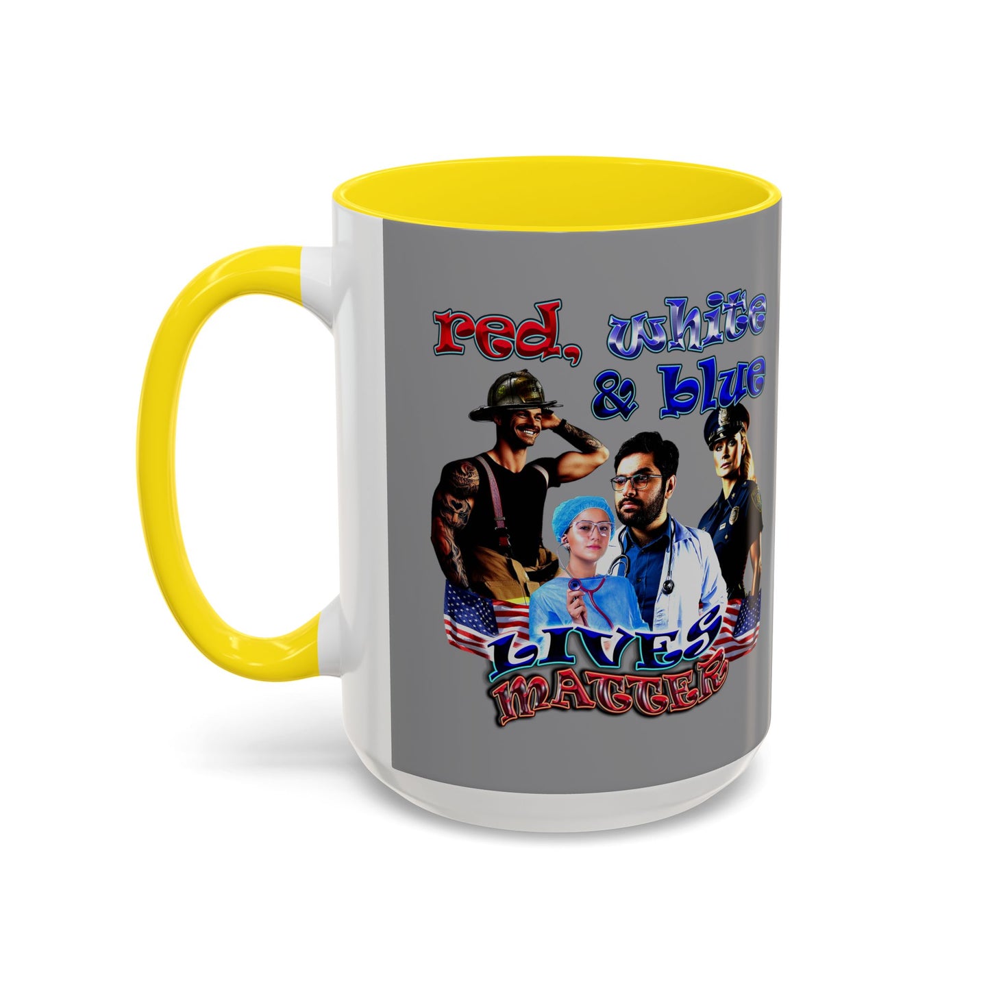 rw&b lives matter - Accent Mug (grey)