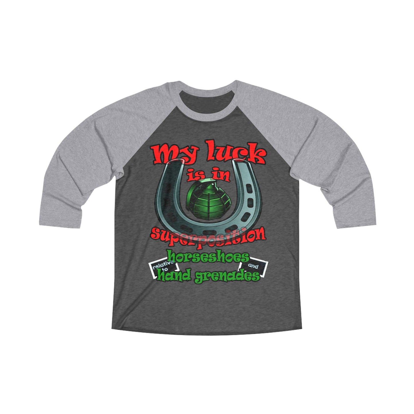 my luck - Unisex Tri-Blend 3\4 Raglan Tee