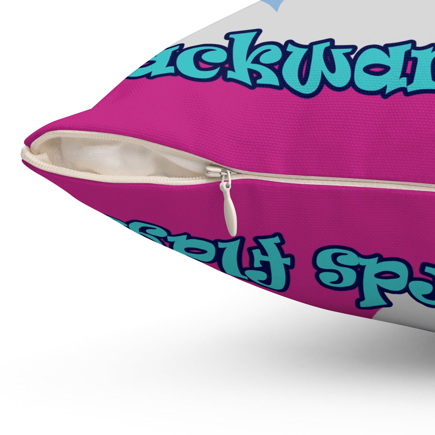 shoot for the stars - Spun Polyester Square Pillow - (pink)