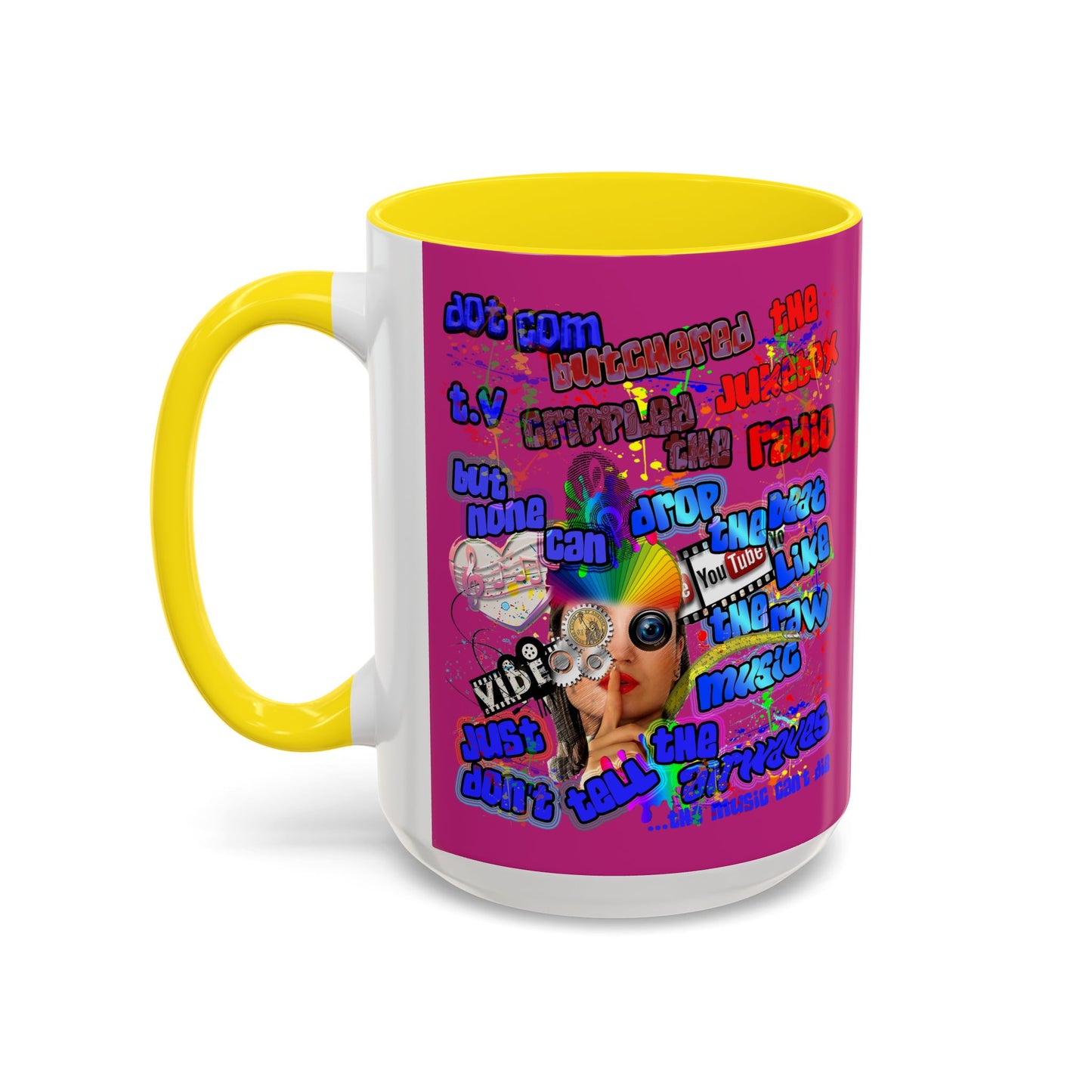 drop the beat - Accent Mug (pink)