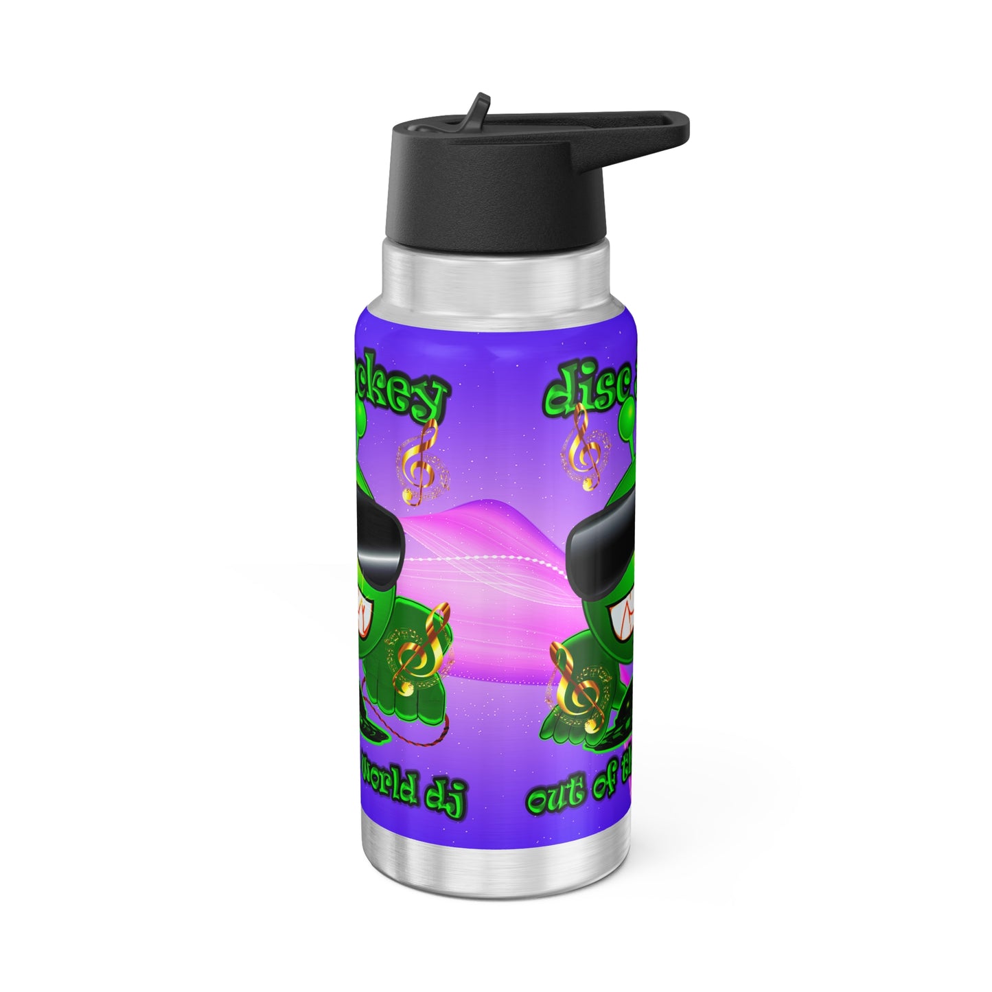 disc jockey - Gator Tumbler, 32oz (purple-pink wave)