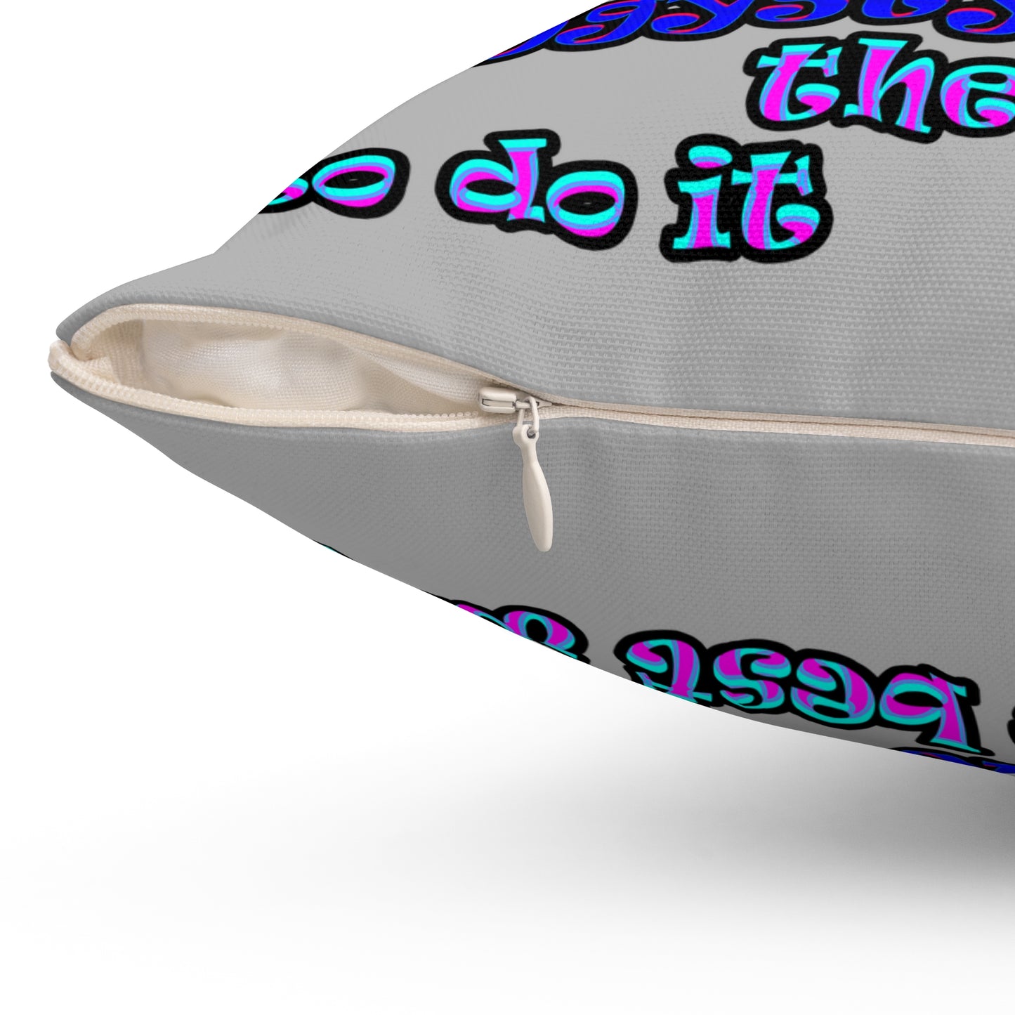 doggystyle - Spun Polyester Square Pillow - (light grey)