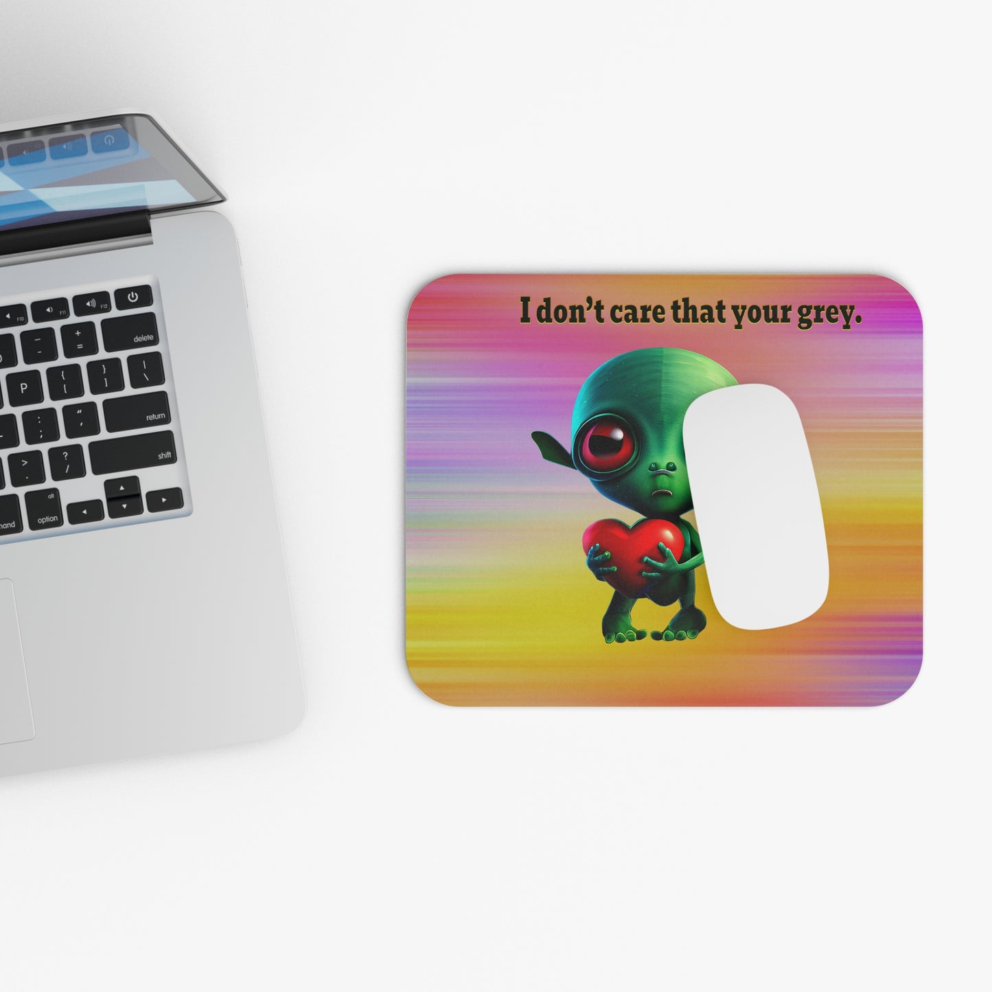 I don't care that your grey - Mouse Pad (Rectangle) (color blur)