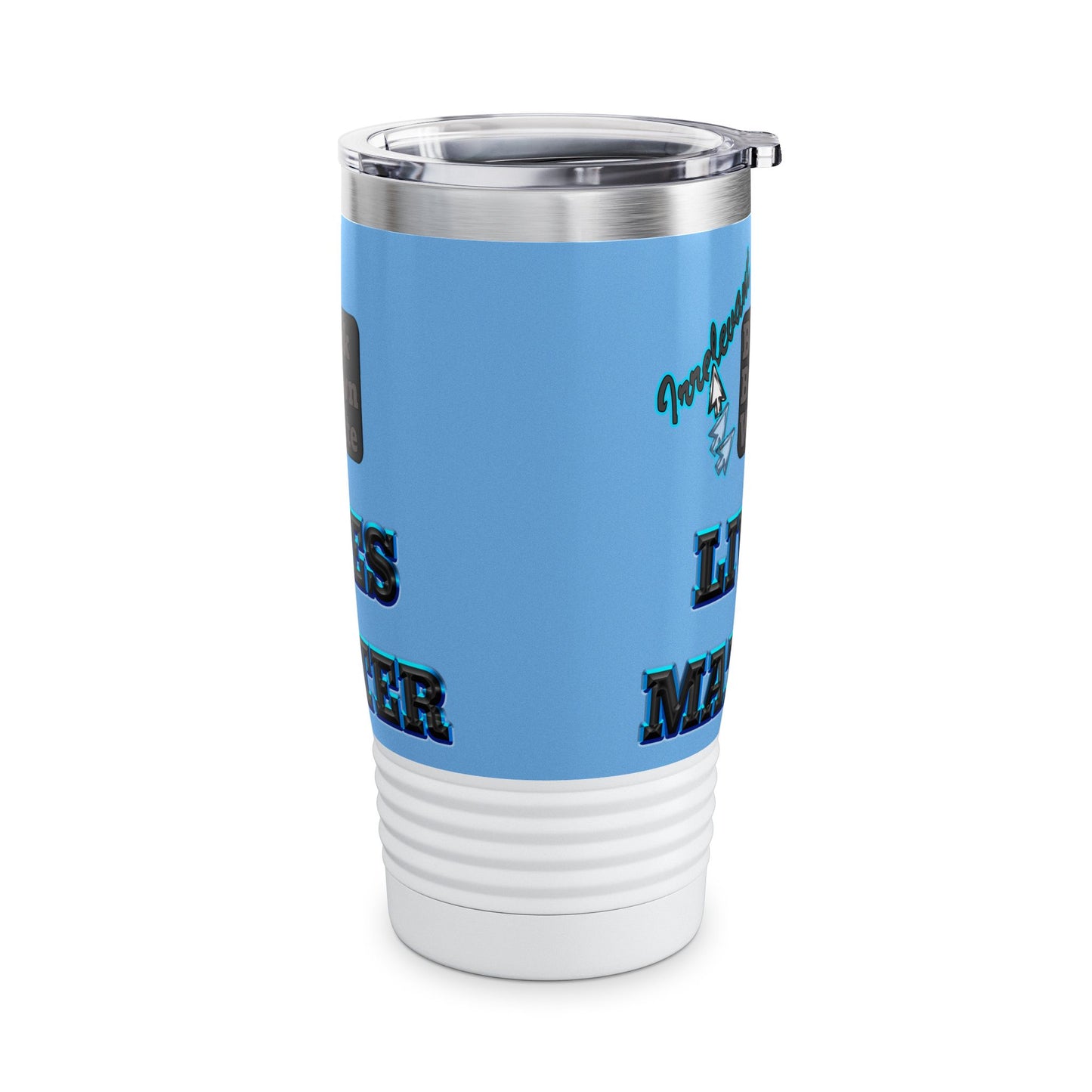 irrelevant - Ringneck Tumbler, 20oz (light blue)