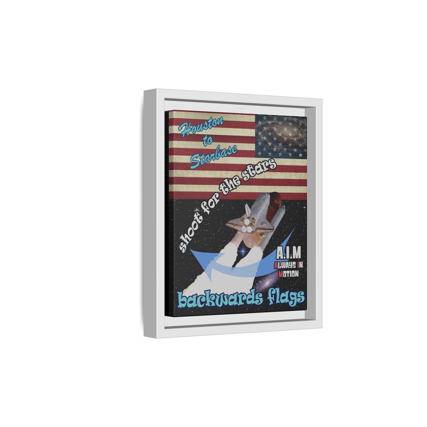 shoot for the stars - framed canvas art