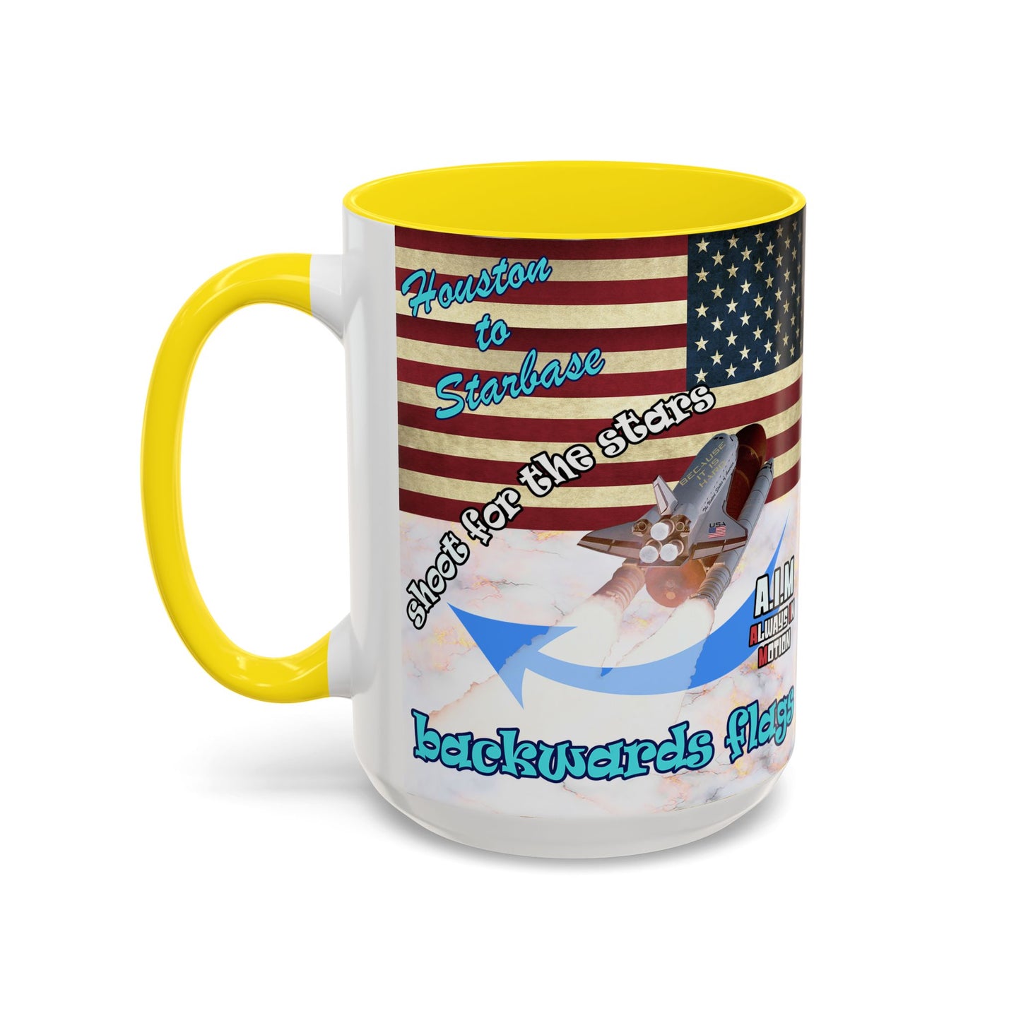 shoot for the stars - Accent Mug (white marble)