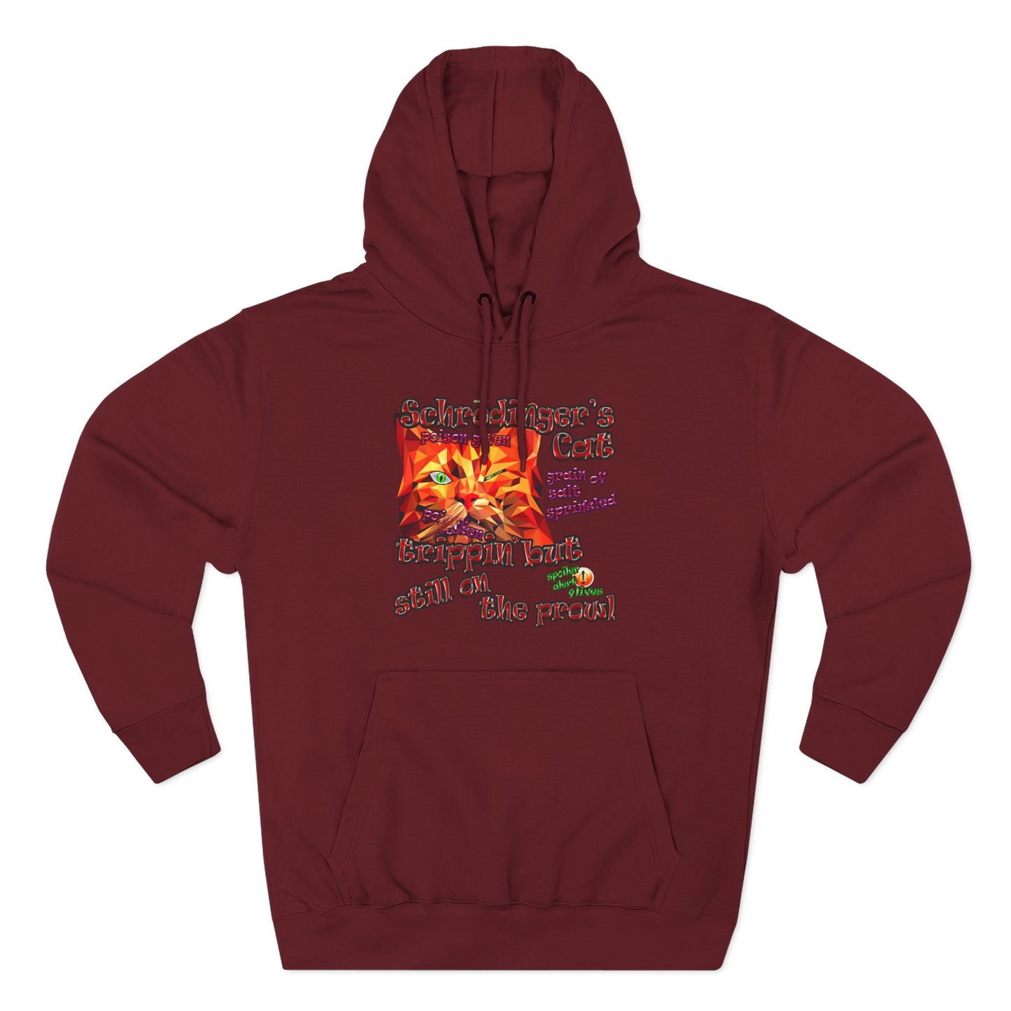 schrodinger's cat - Three-Panel Fleece Hoodie