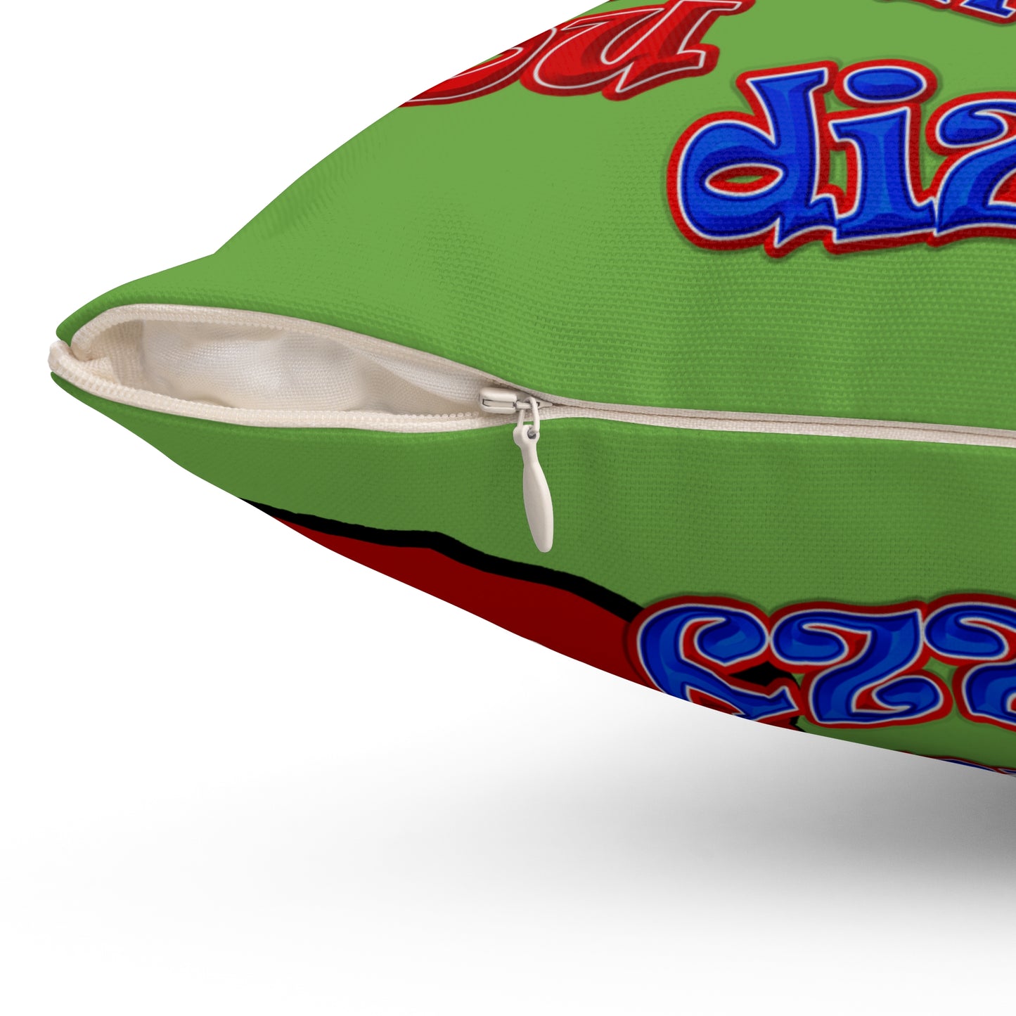 santa's shoes - Spun Polyester Square Pillow - (green)