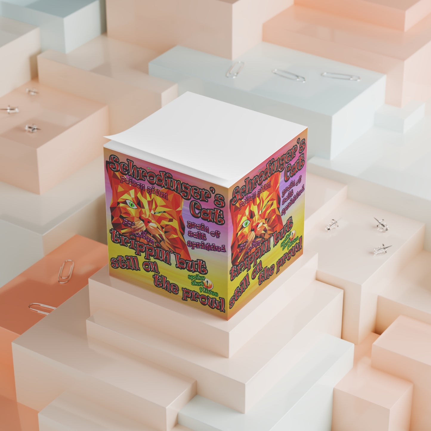 schrodinger's cat - note cube (color blur)