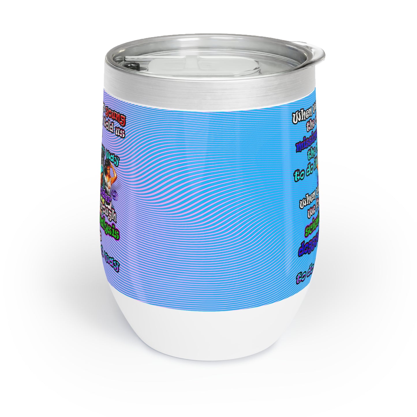 doggystyle - Chill Wine Tumbler (light blue-purple wave)