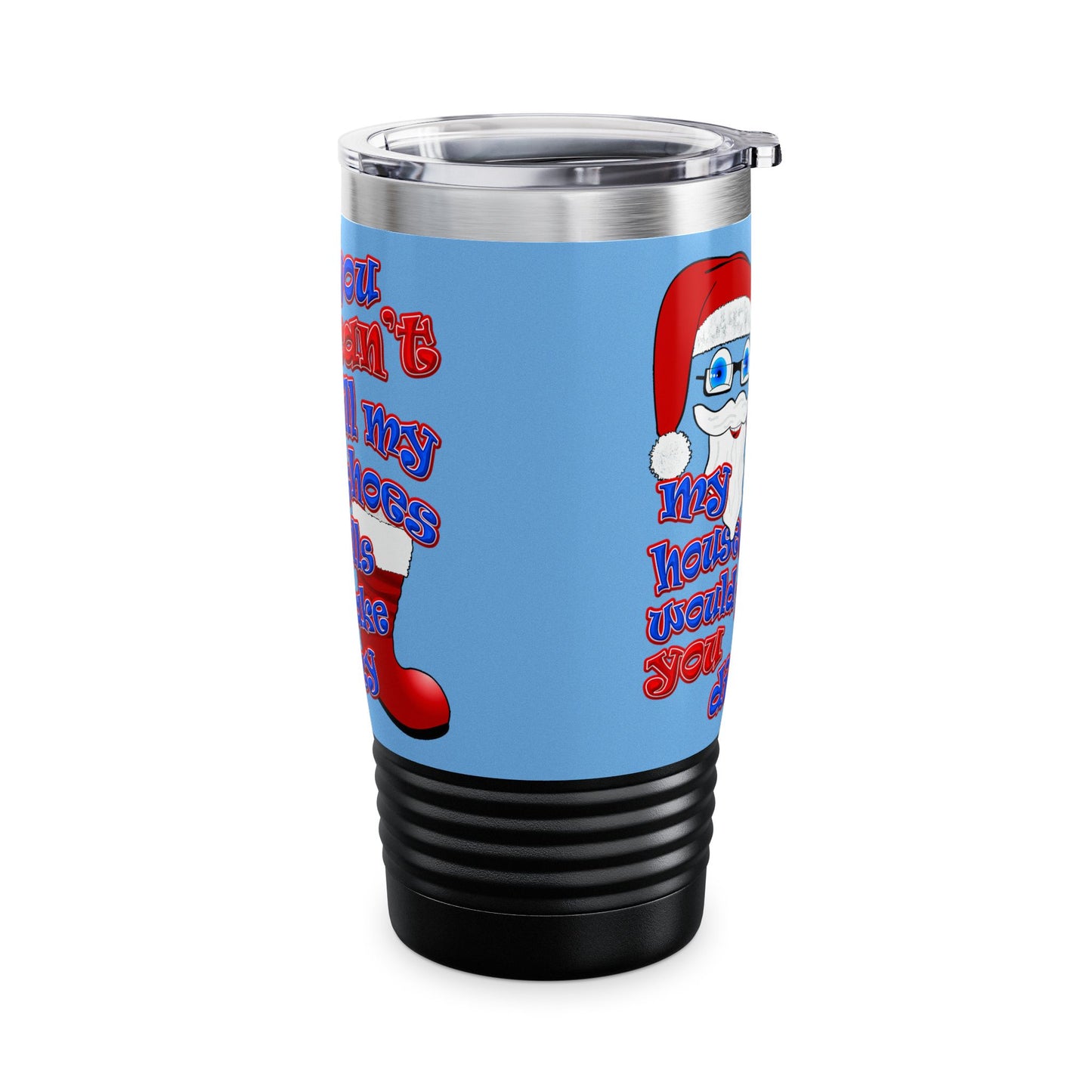 santa's shoes - Ringneck Tumbler, 20oz (light blue)