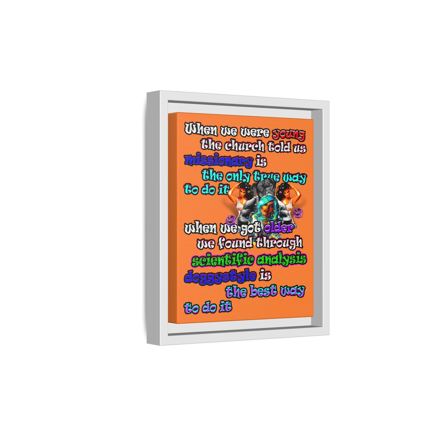 doggystyle - framed canvas art (crusta)