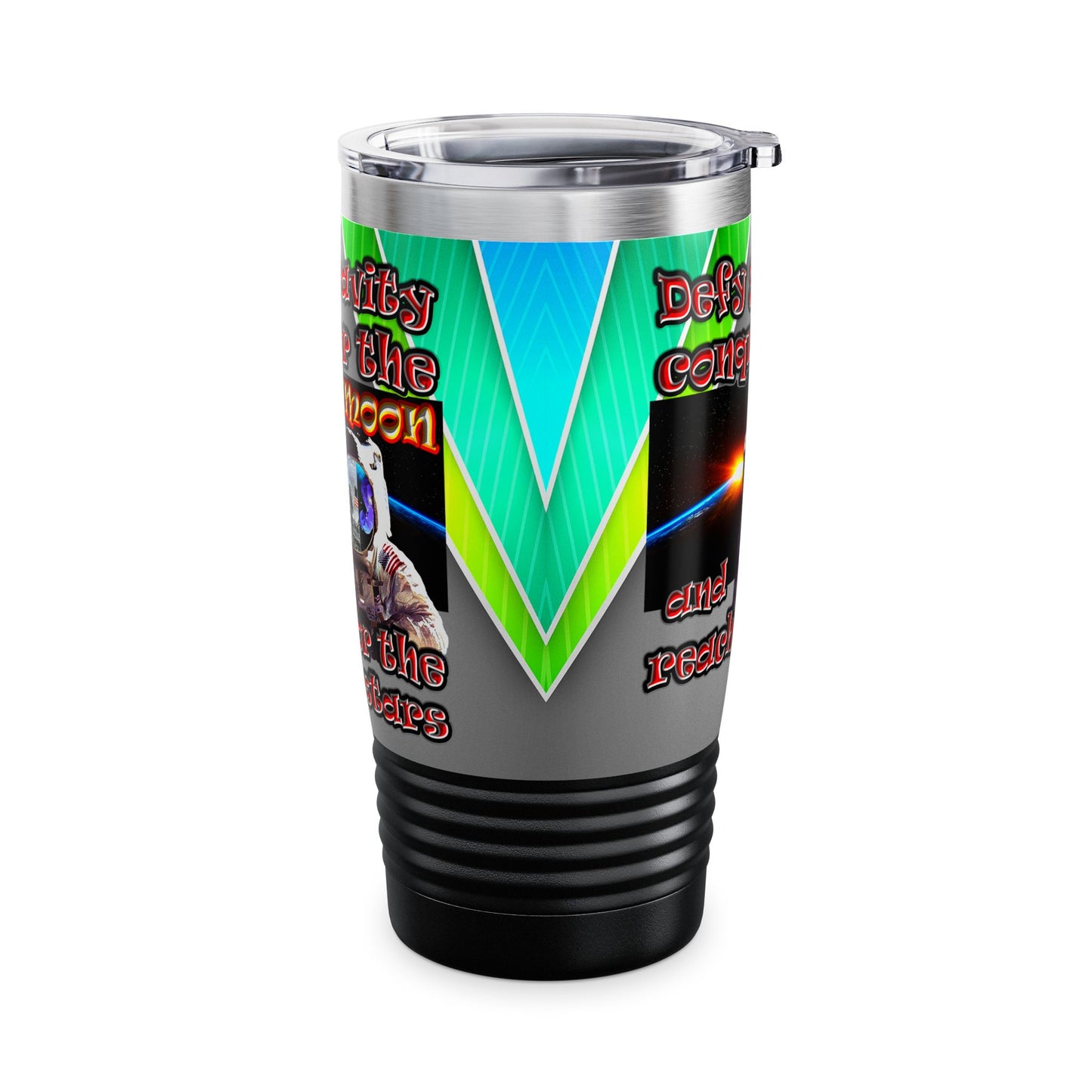 defy conquer reach - Ringneck Tumbler, 20oz (rainbow split)