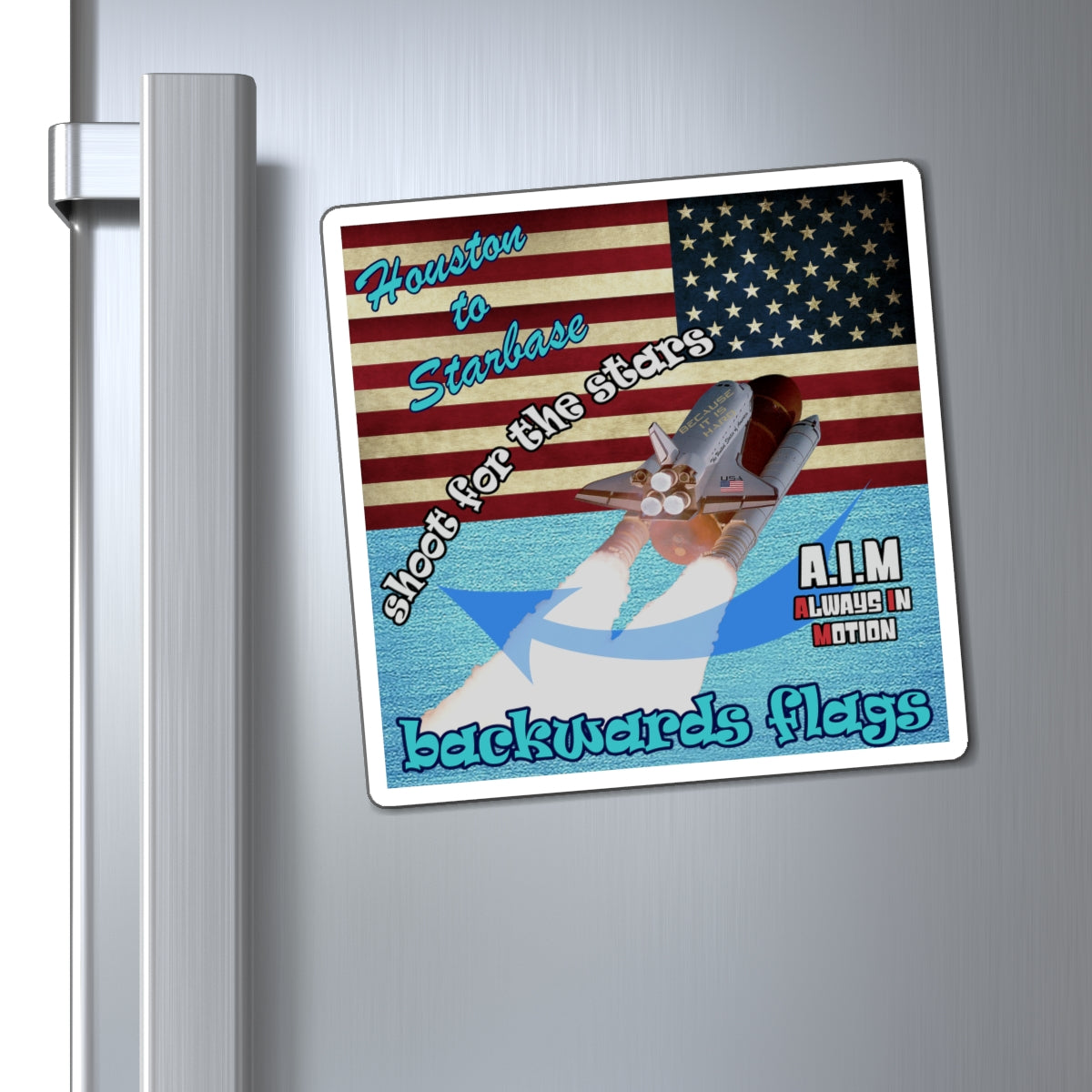 shoot for the stars - Magnets - (faded blue)