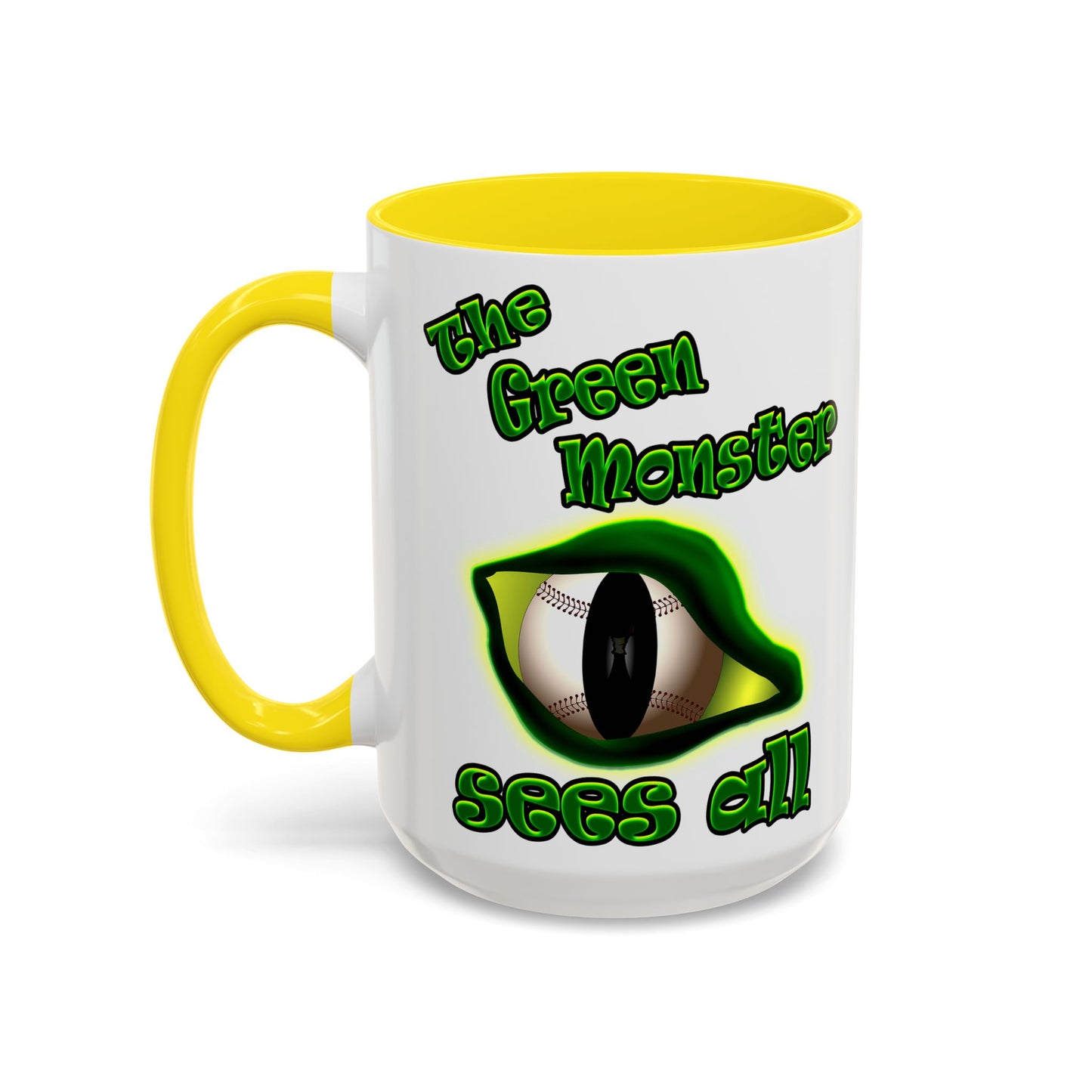 green monster - Accent Mug (white)