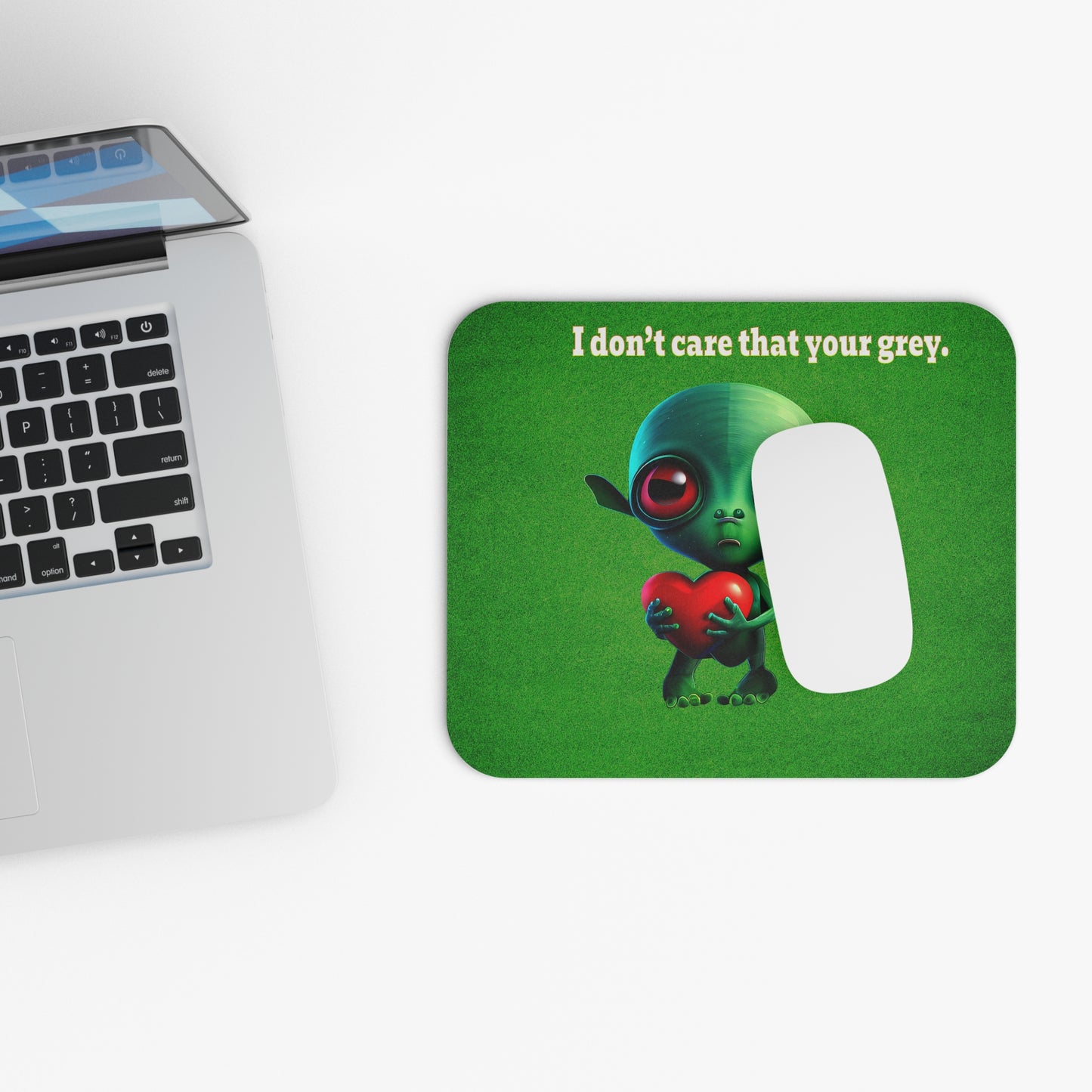 I don't care that your grey - Mouse Pad (Rectangle) (green turf)