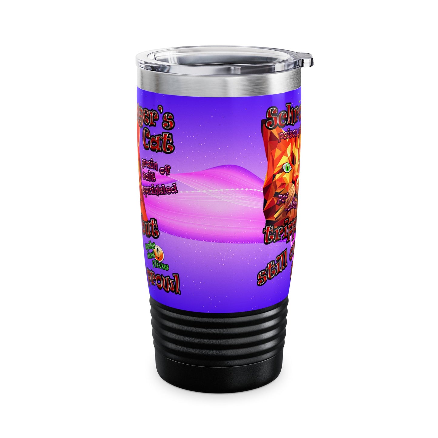 schrodinger's cat - Ringneck Tumbler, 20oz (purple-pink wave)