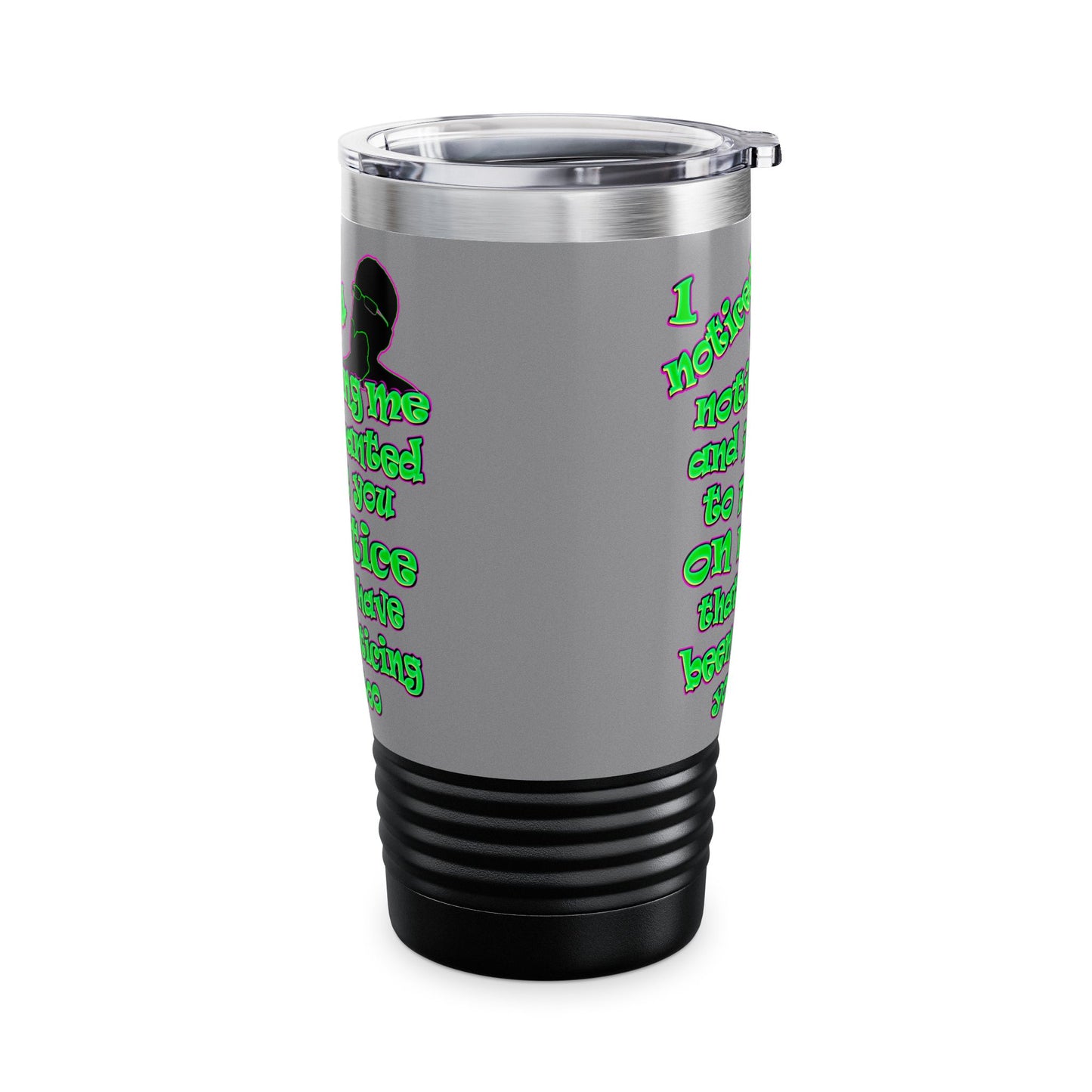 noticed you noticing - Ringneck Tumbler, 20oz (grey)
