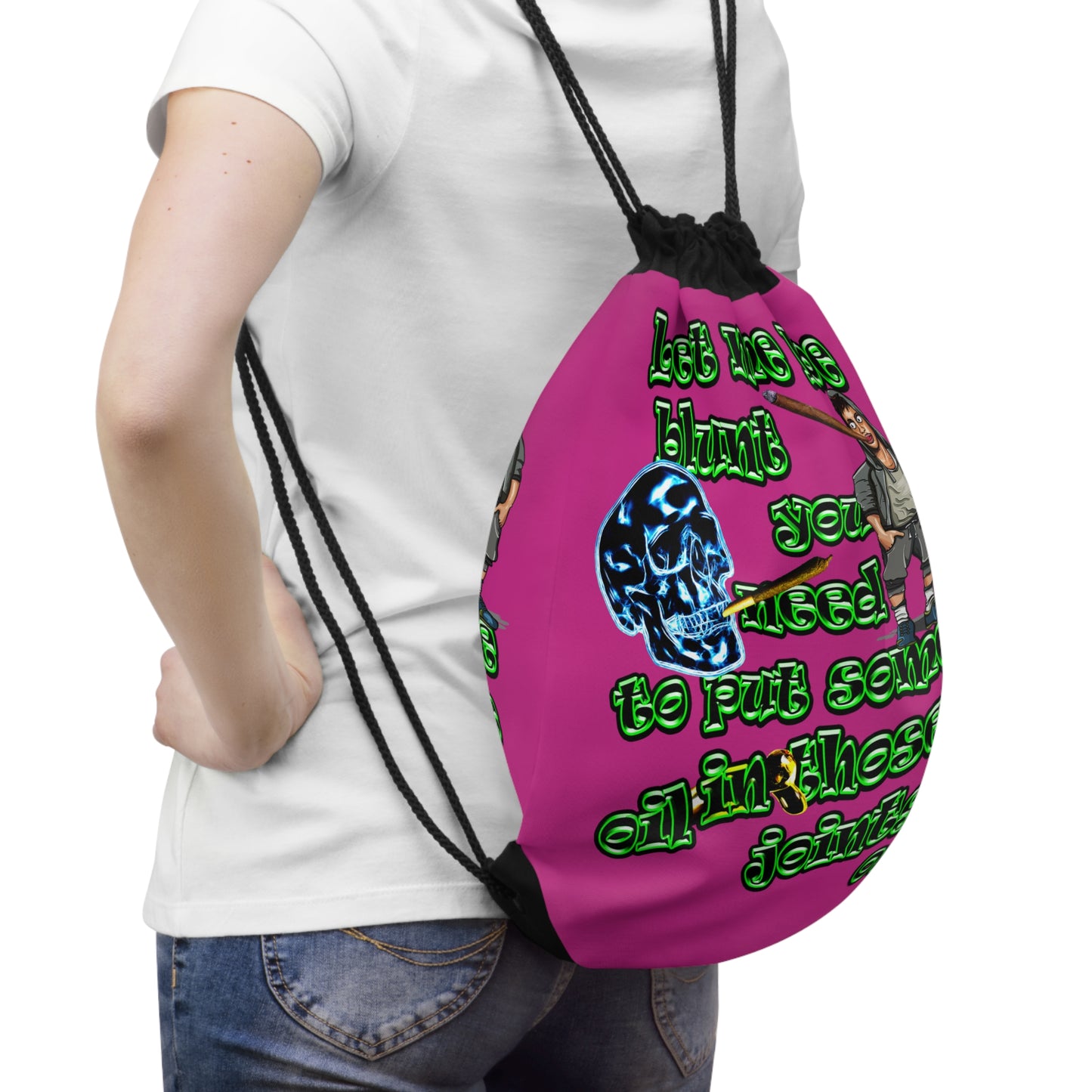 og - Drawstring Bag (pink)