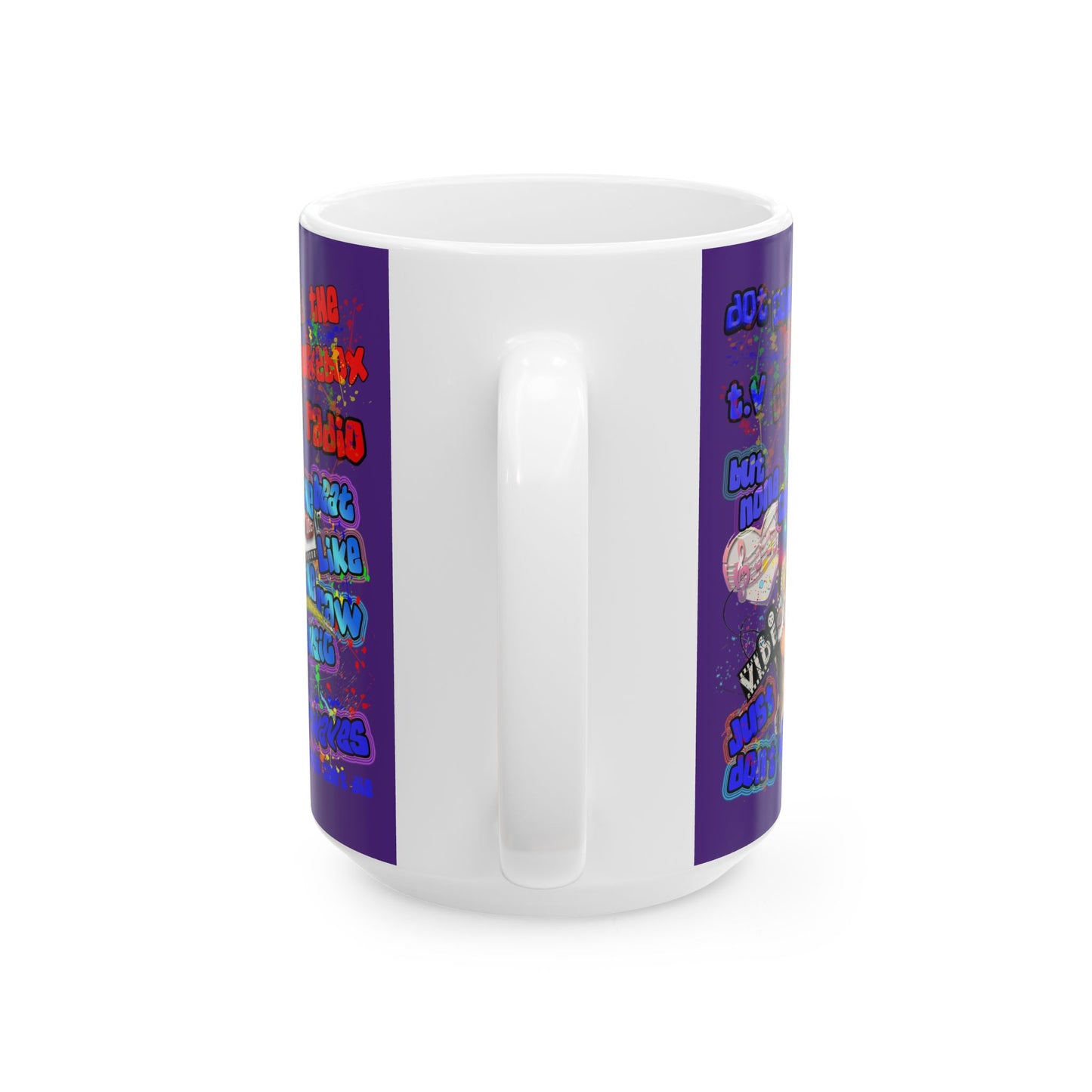 drop the beat - White Mug (purple)