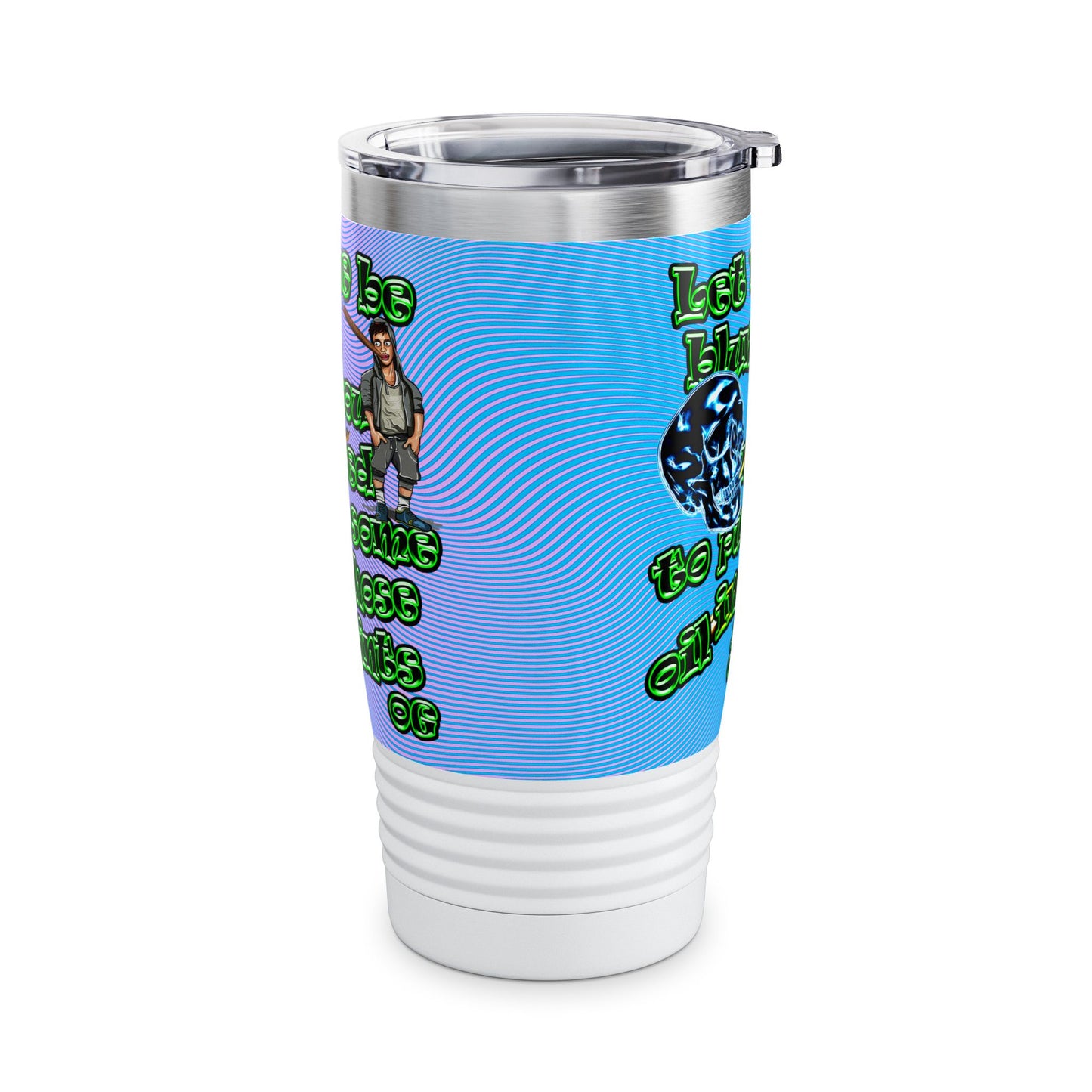og - Ringneck Tumbler, 20oz (light blue-purple wave)