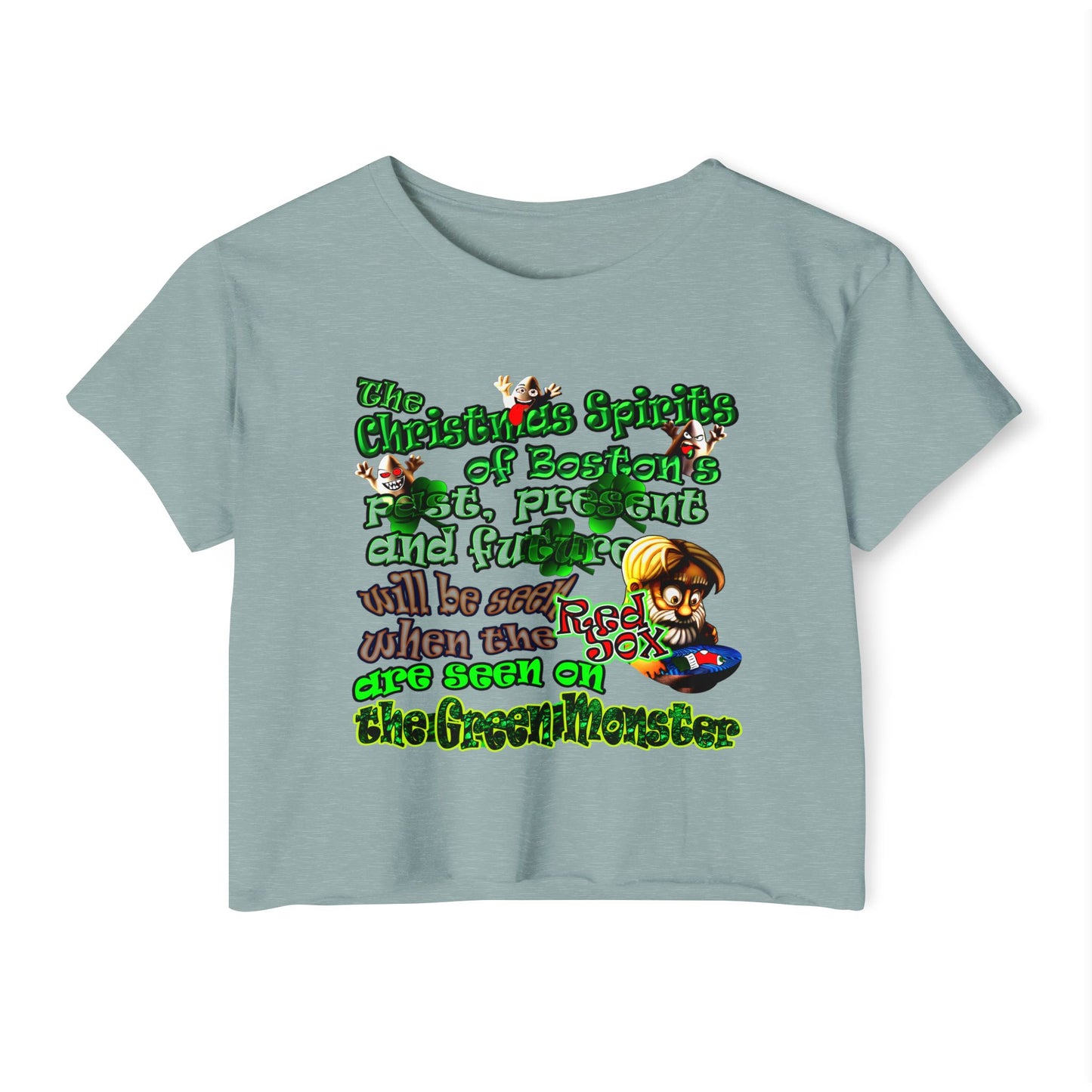 christmas spirits of boston - Women's Festival Crop Top