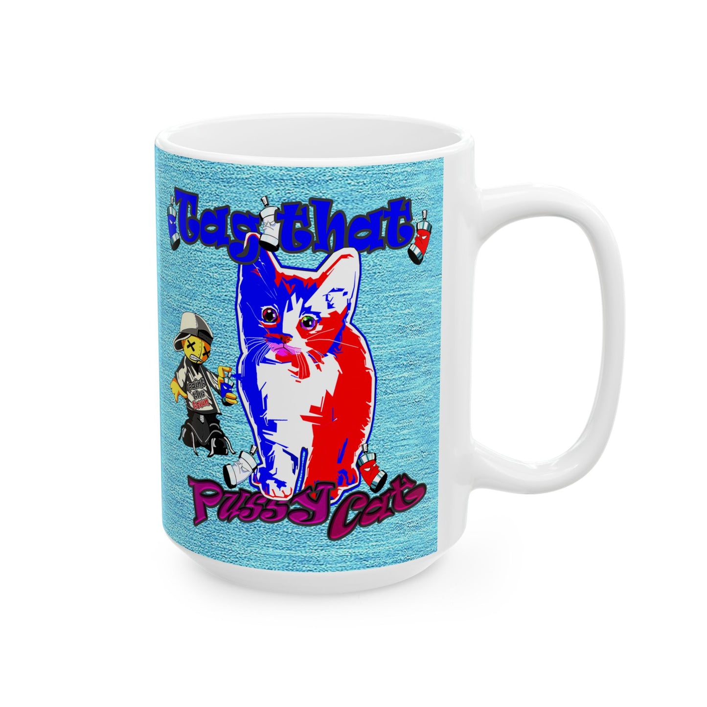 tag that - White Mug (faded blue)