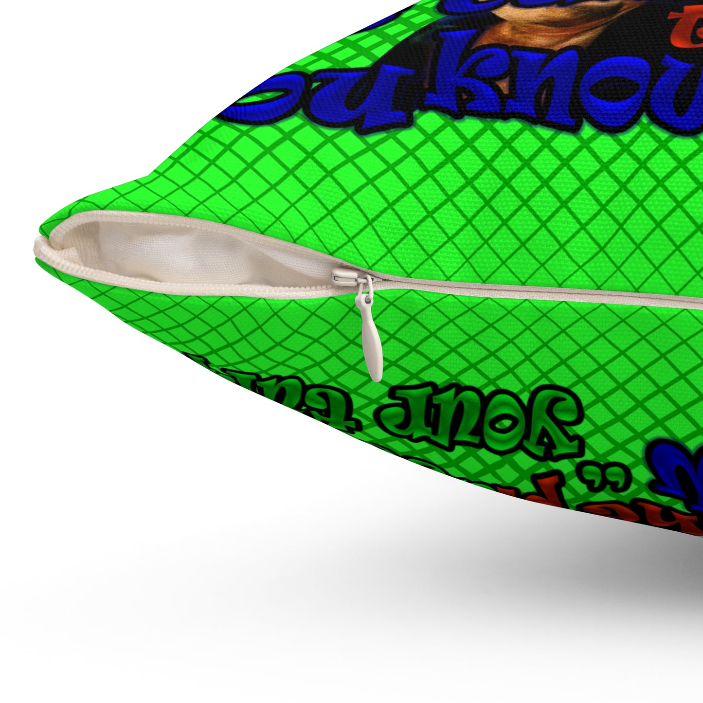 high noon - Spun Polyester Square Pillow - (logo green)