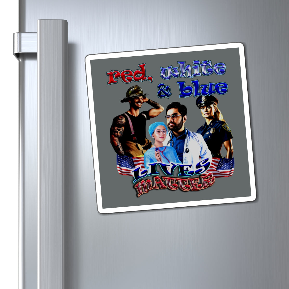 rw&b lives matter - Magnets - (dark grey)