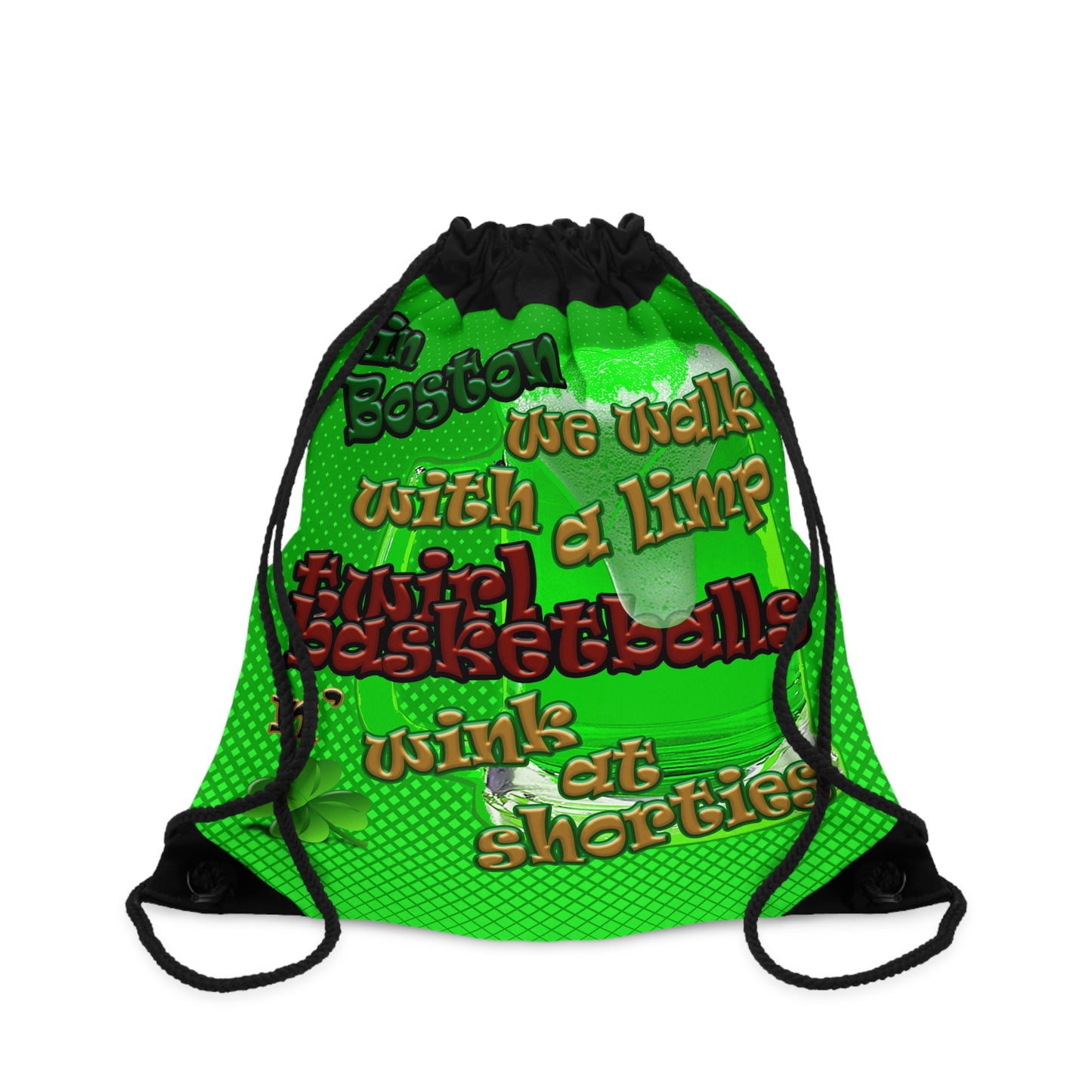 celtics logo - Drawstring Bag (logo green)