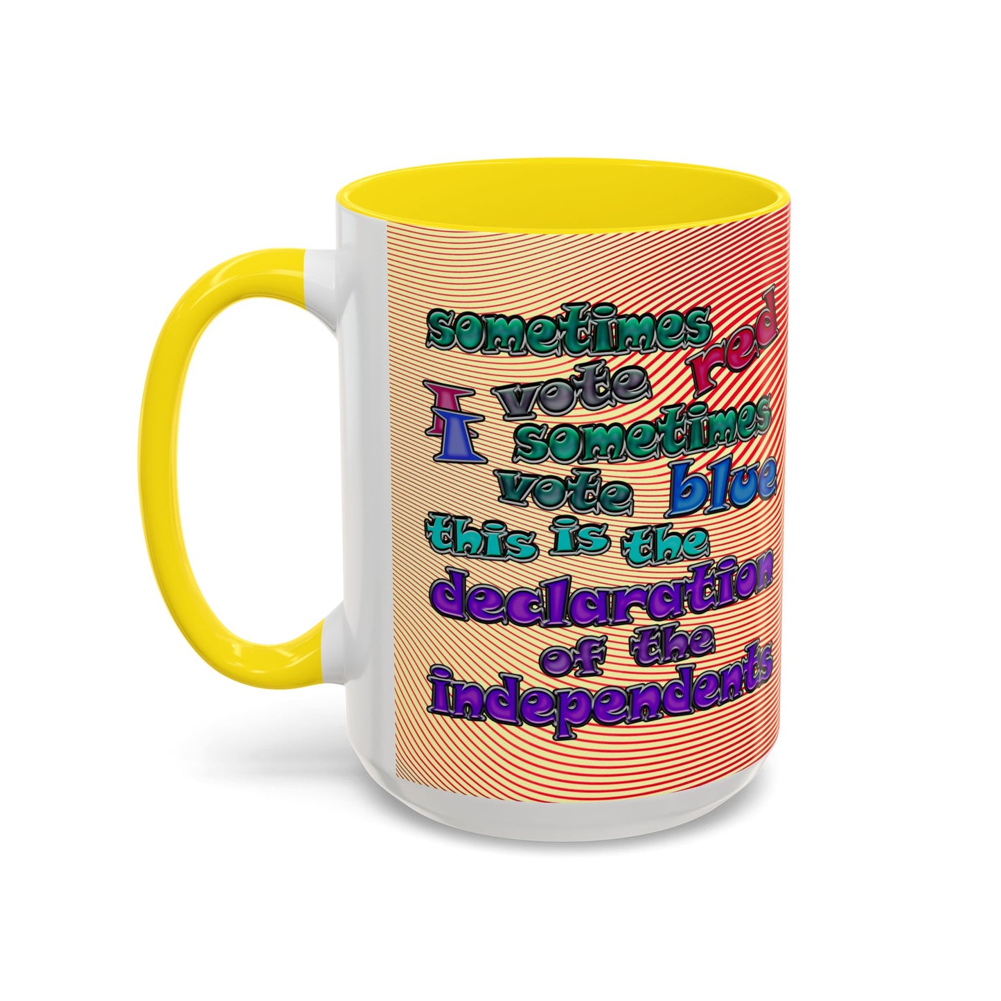 declaration of the independents - Accent Mug (yellow-orange wave)