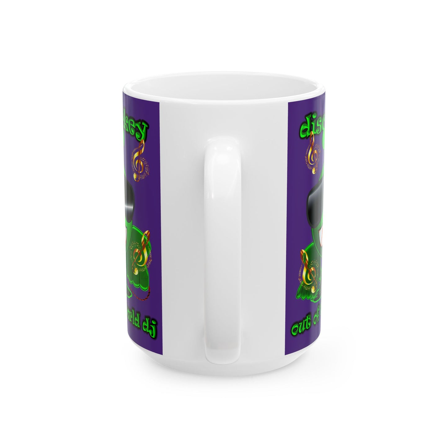 disc jockey - White Mug (purple)