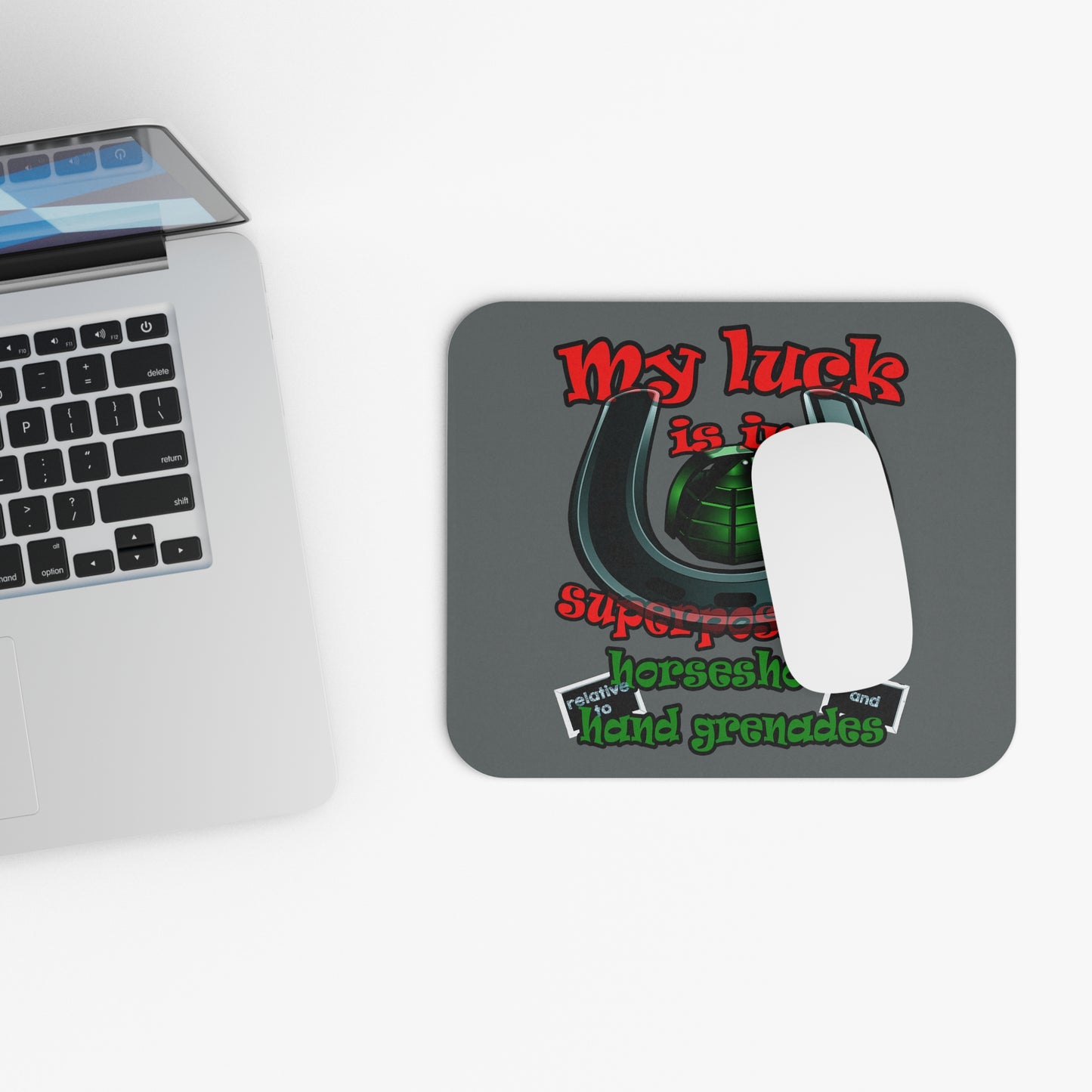 my luck - Mouse Pad (Rectangle) (dark grey)