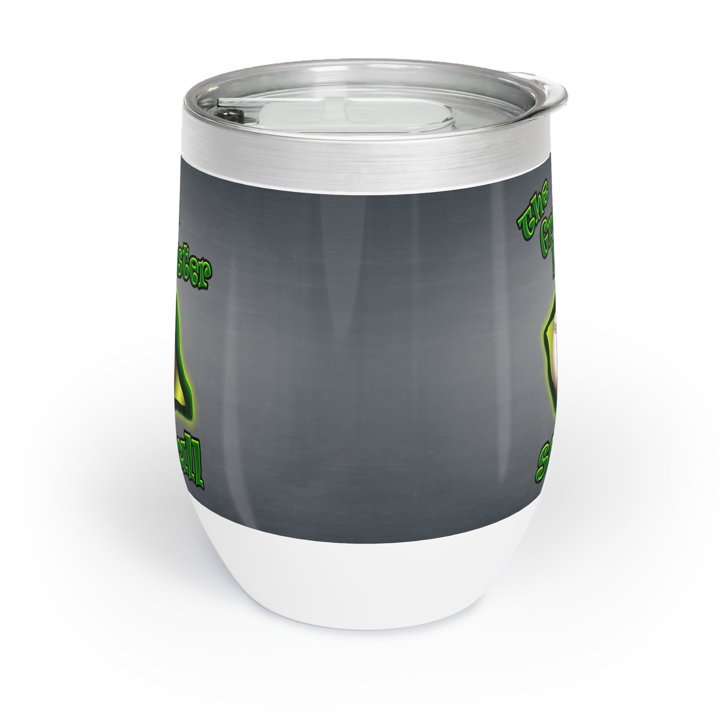 green monster - Chill Wine Tumbler (grey-light grey)