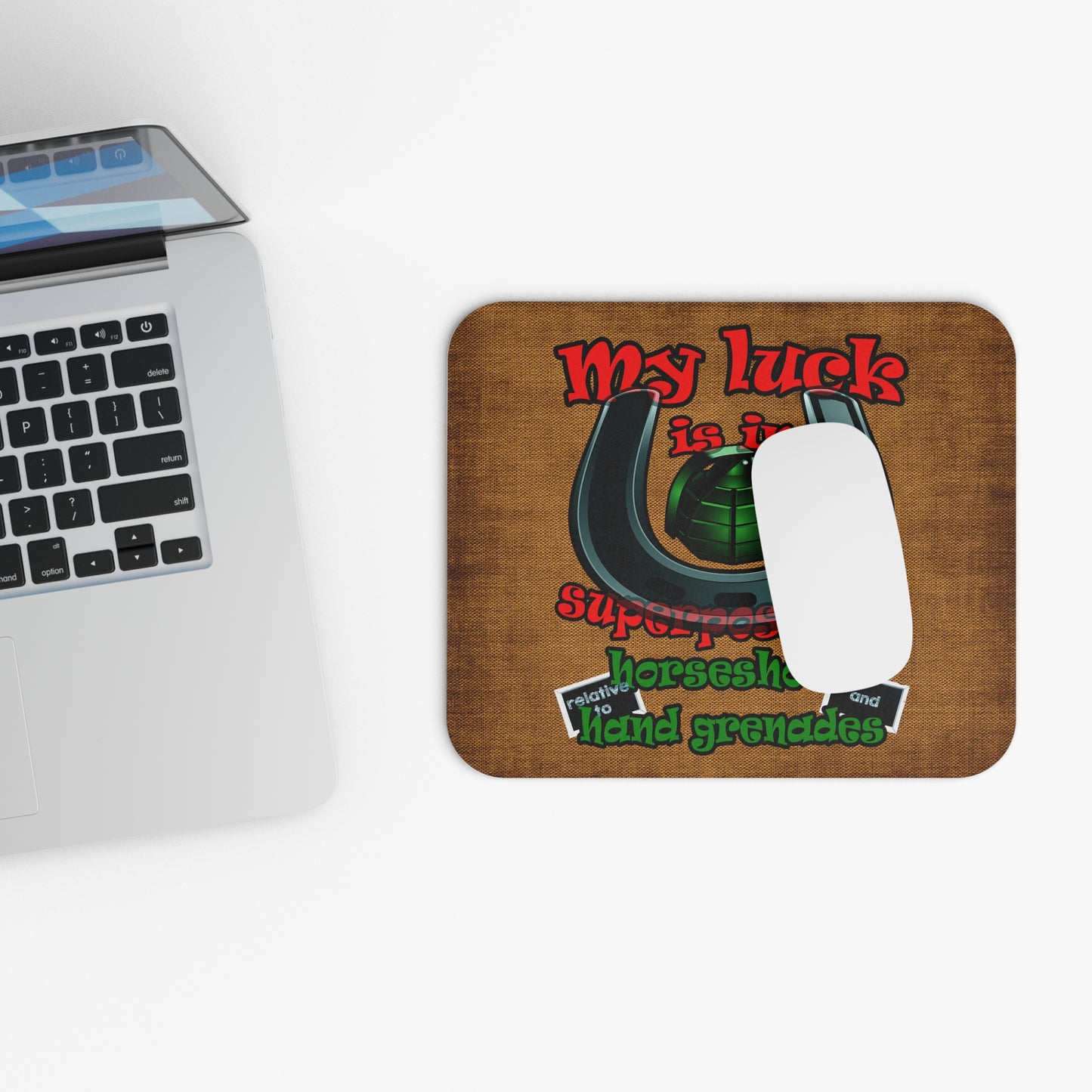 my luck - Mouse Pad (Rectangle) (brown papyrus)