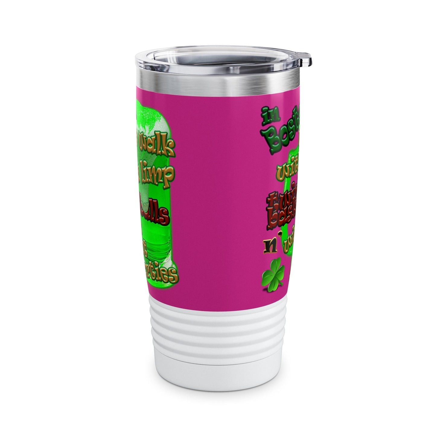 celtics logo - Ringneck Tumbler, 20oz (pink)