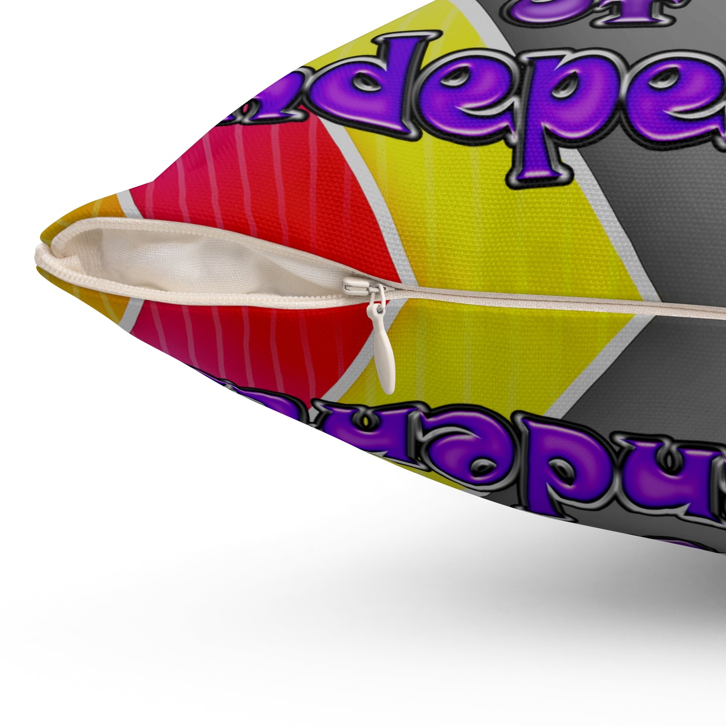 declaration of the independents - Spun Polyester Square Pillow - (rainbow split)