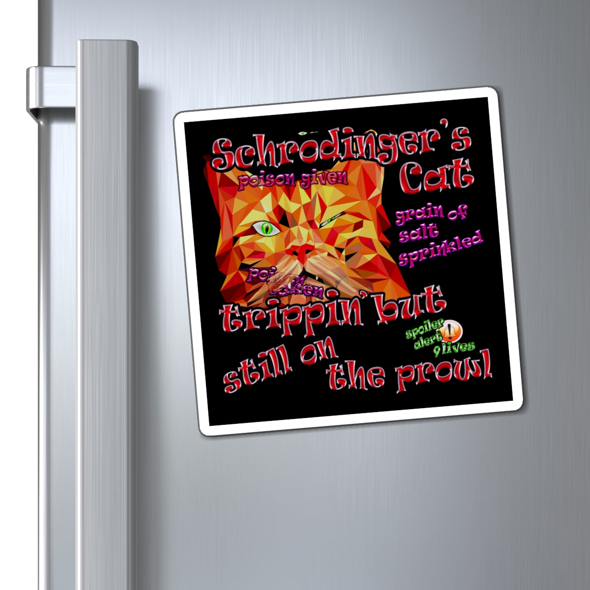 schrodinger's cat - Magnets - (black)