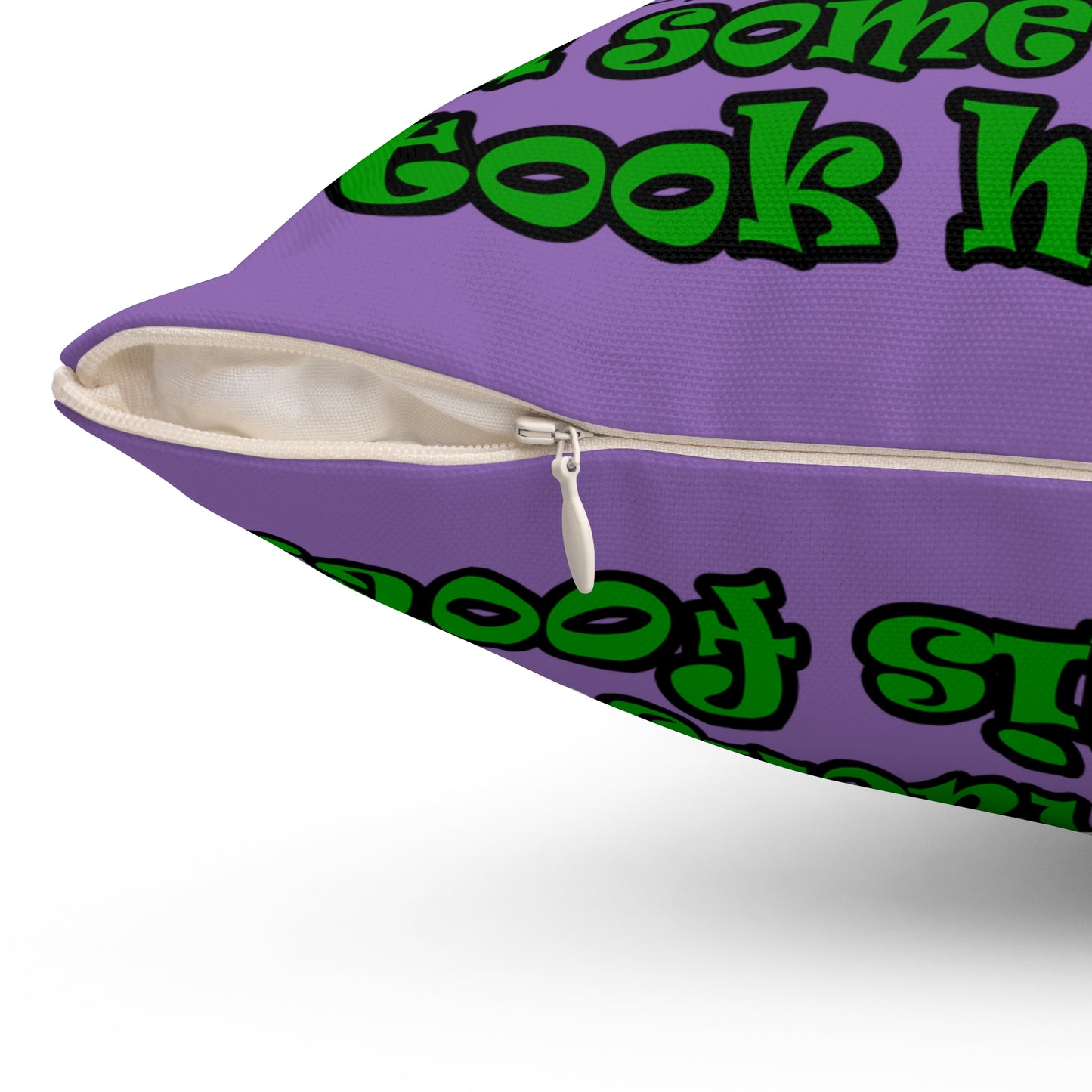 turtle race - Spun Polyester Square Pillow - (light purple)